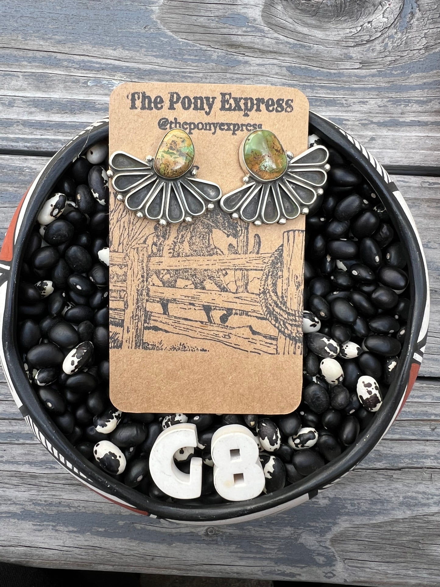 Flower Moon Turquoise Earrings