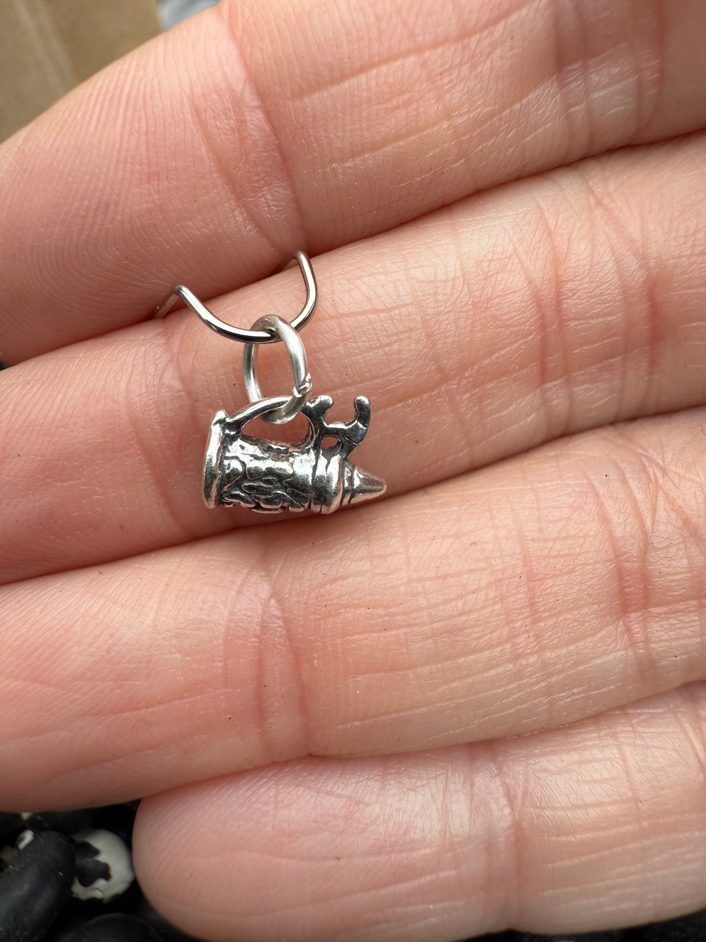 Small Beer Stein Sterling Silver Charm