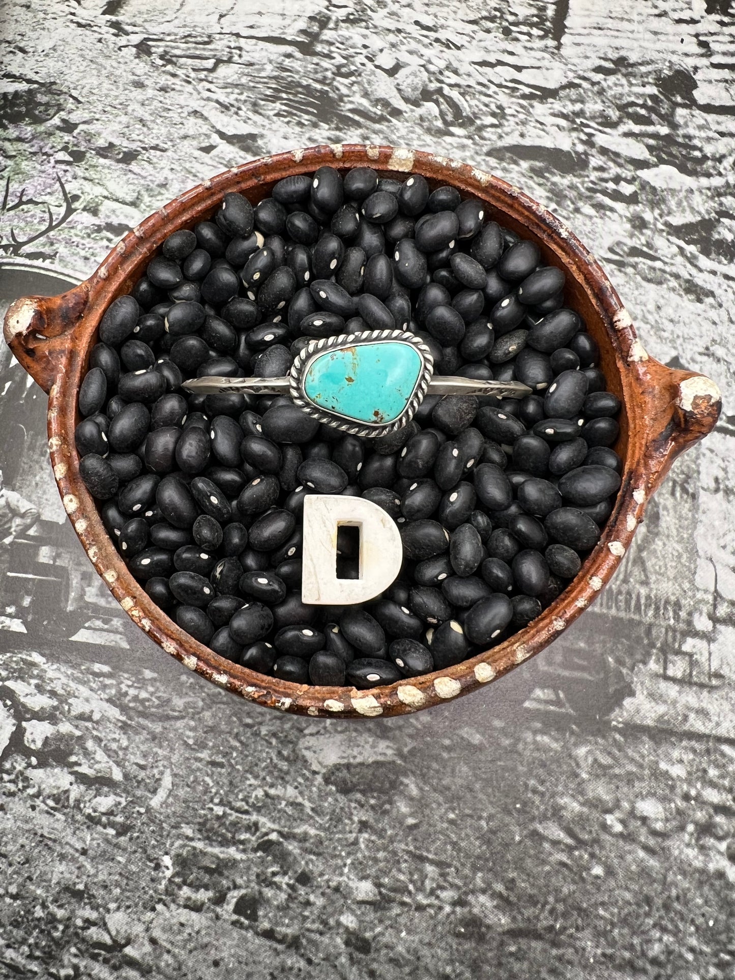 Turquoise Stamped Cuff