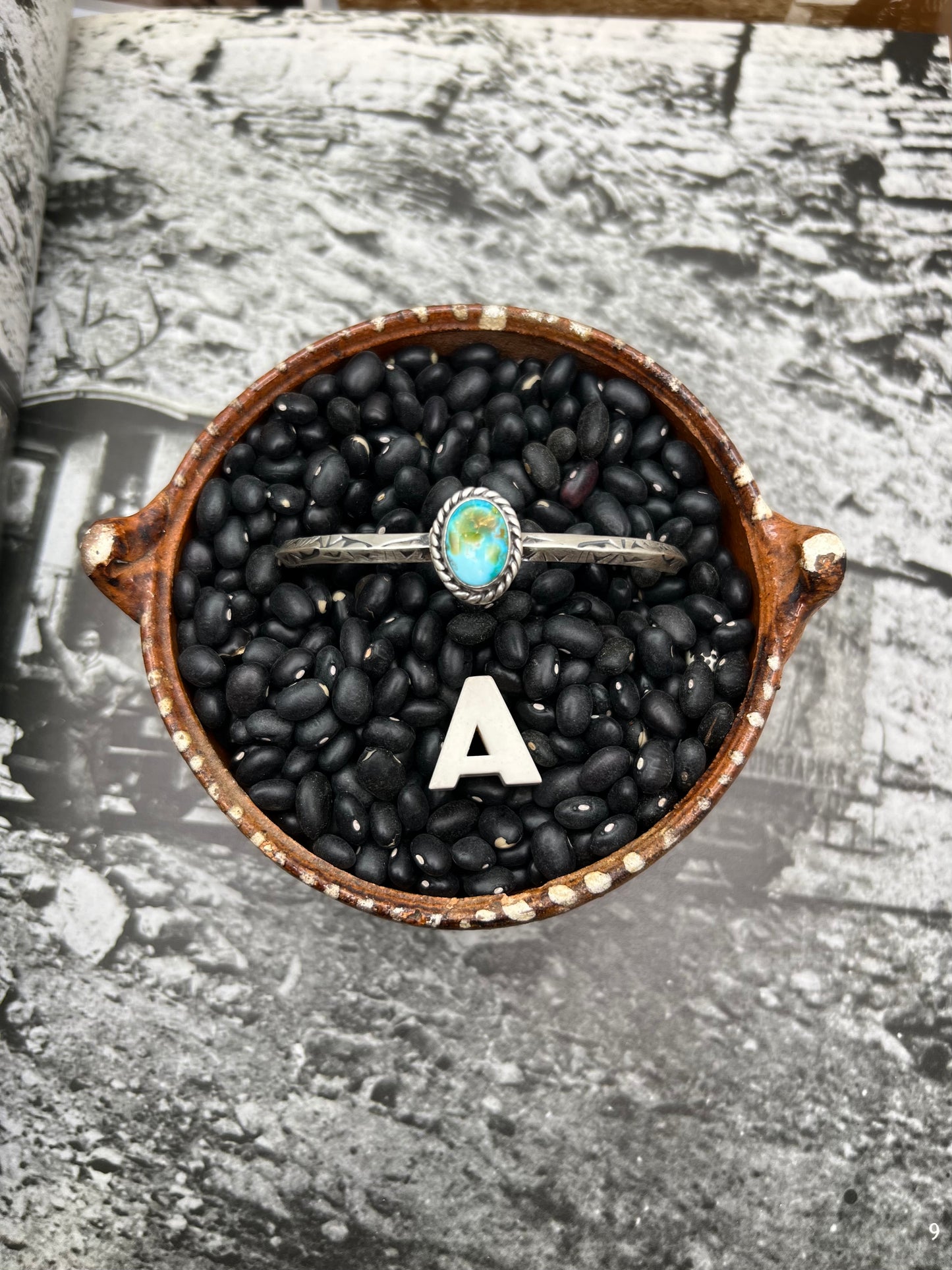 Turquoise Stamped Cuff