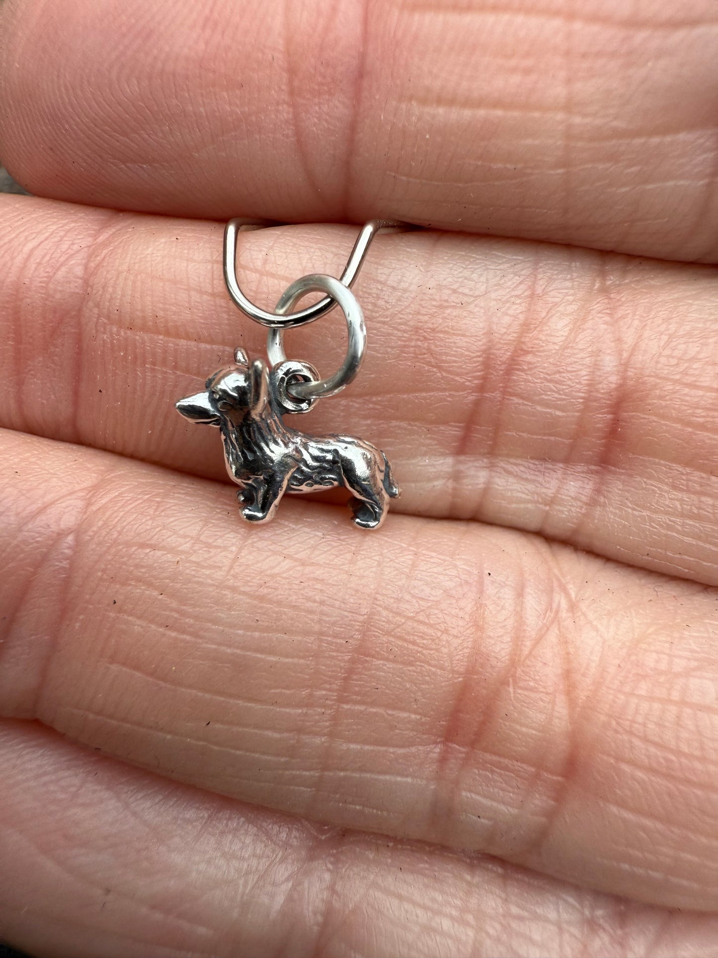 Small Corgi Sterling Silver Charm