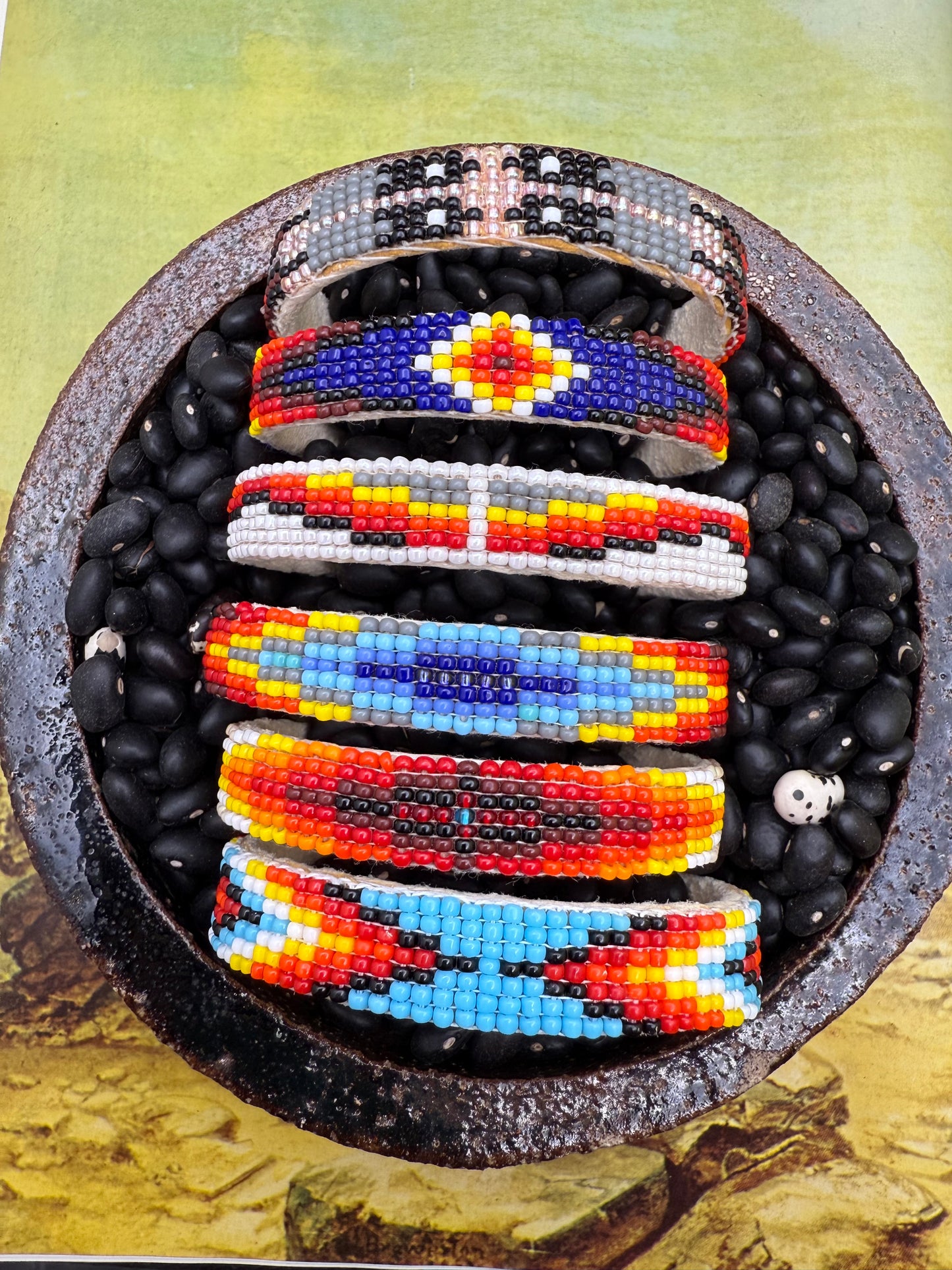Native American Hand Beaded cuffs