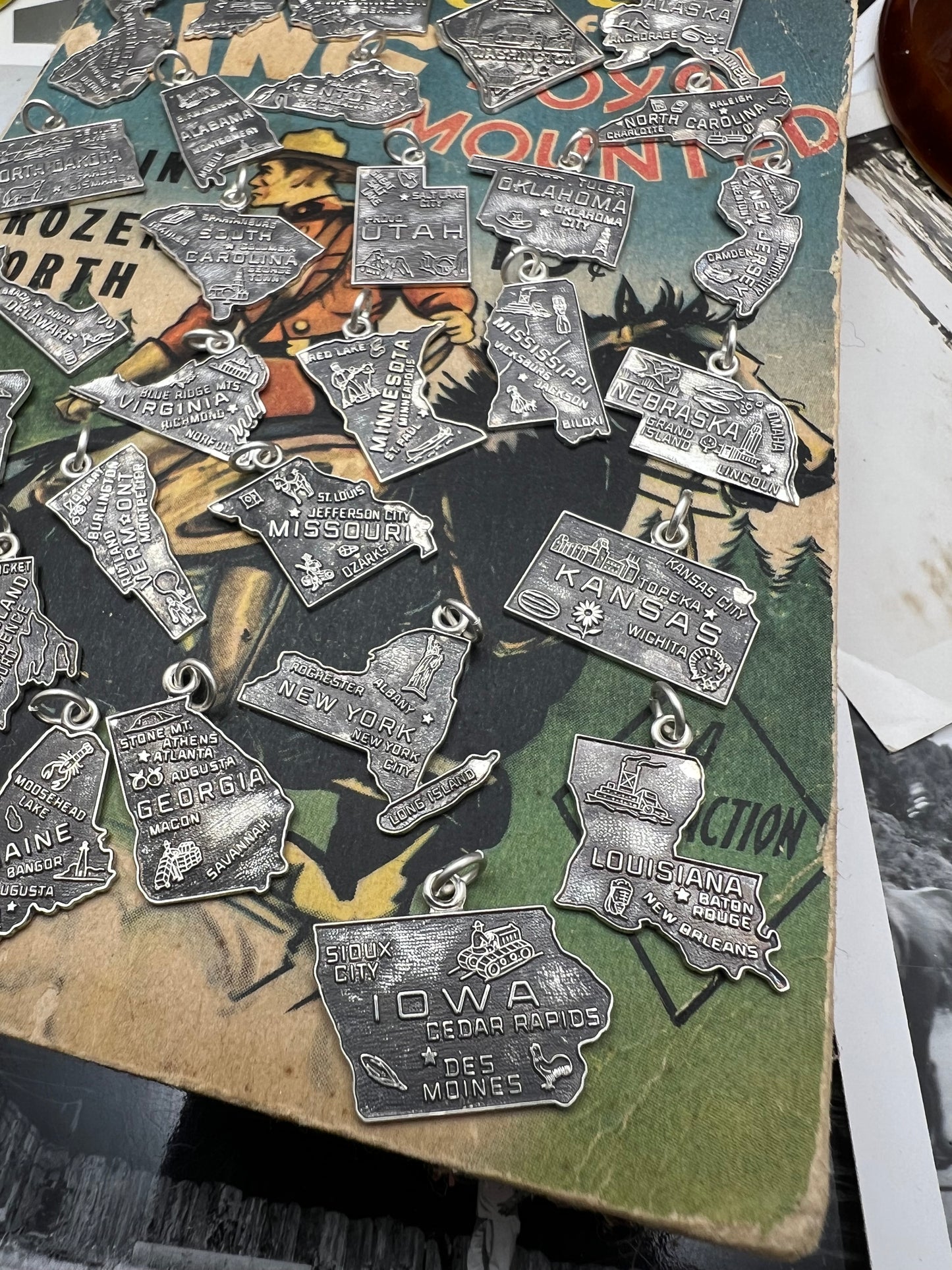 Vintage 1960’s Sterling State Charms