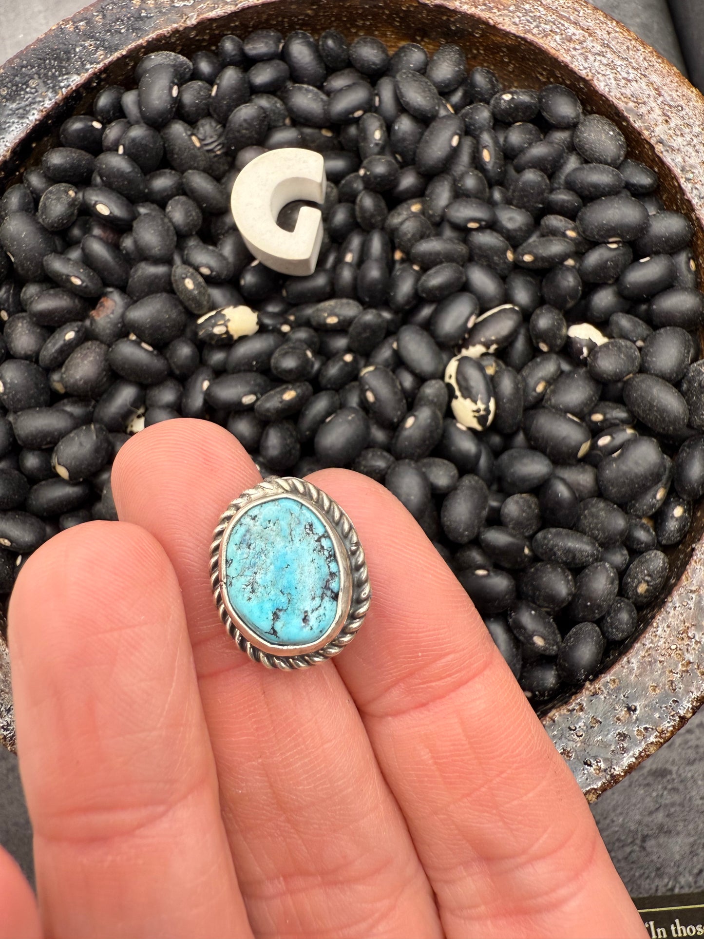 Turquoise Nugget Pendant on Hook