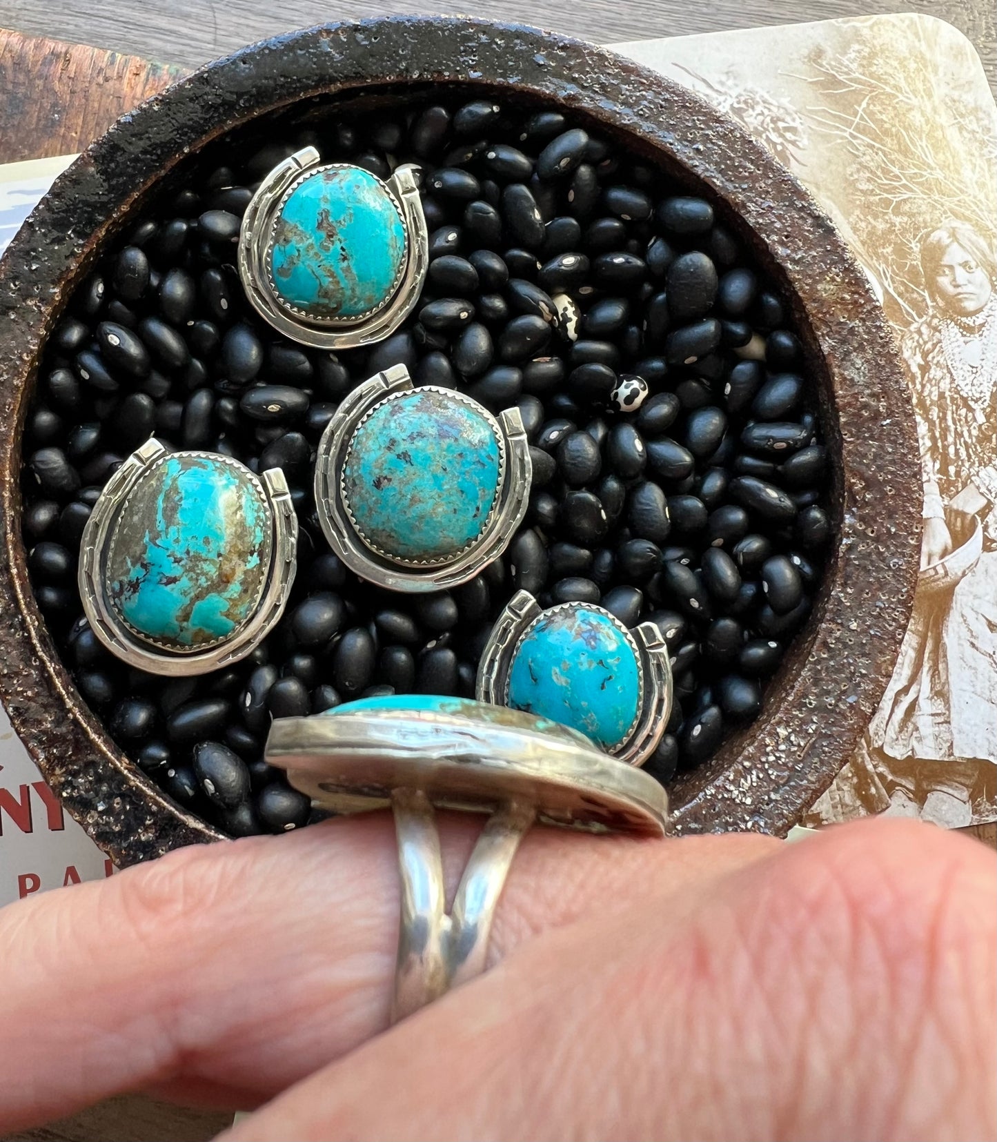 Turquoise HorseShoe Ring