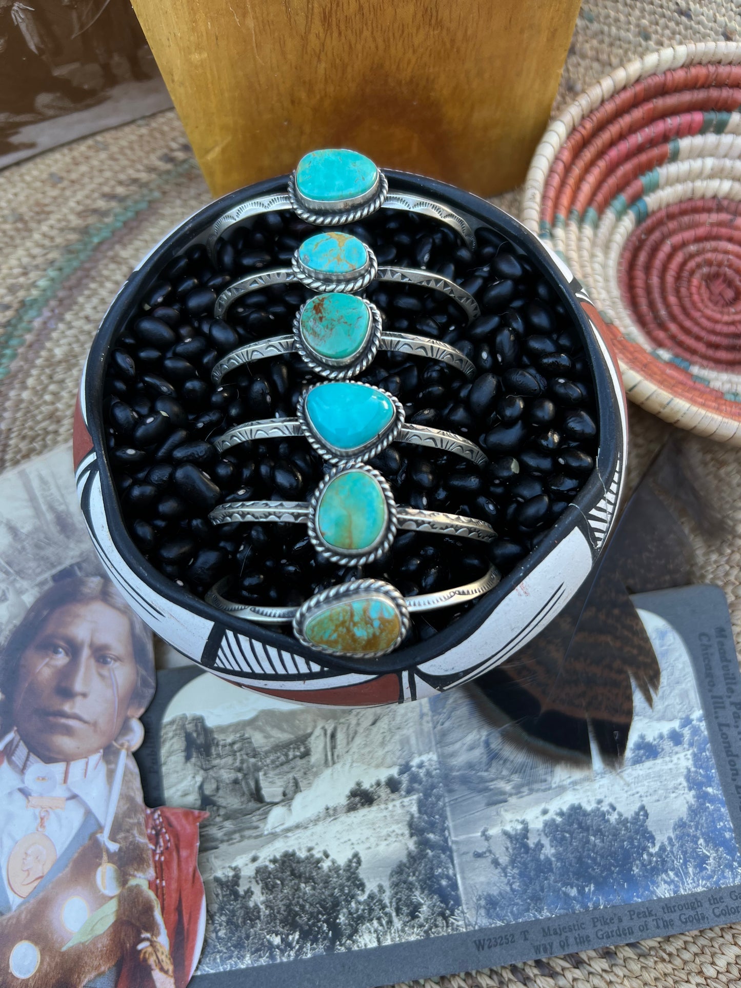 Turquoise Stamped Cuff