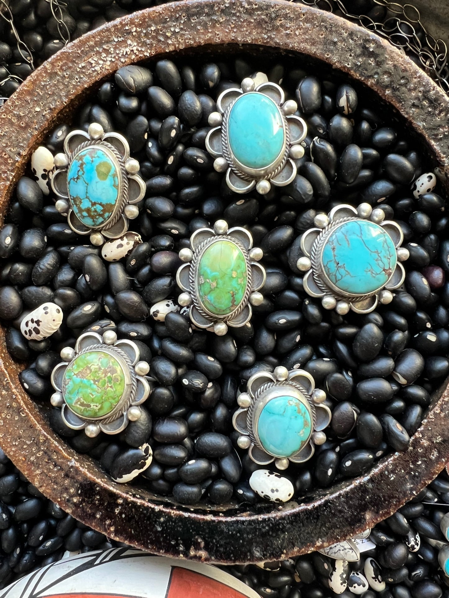 Yazzie Turquoise Flower Style Ring
