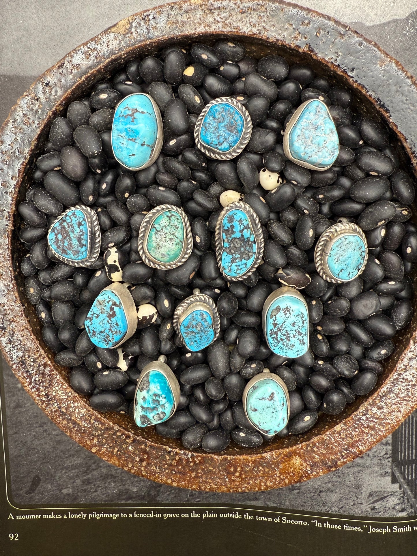 Turquoise Nugget Pendant on Hook