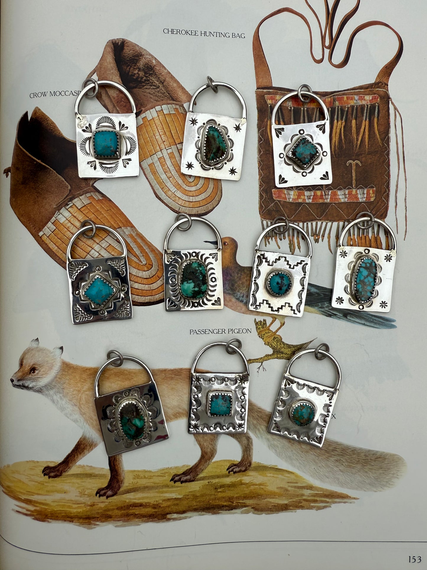 Handstamped Sterling Turquoise Locks