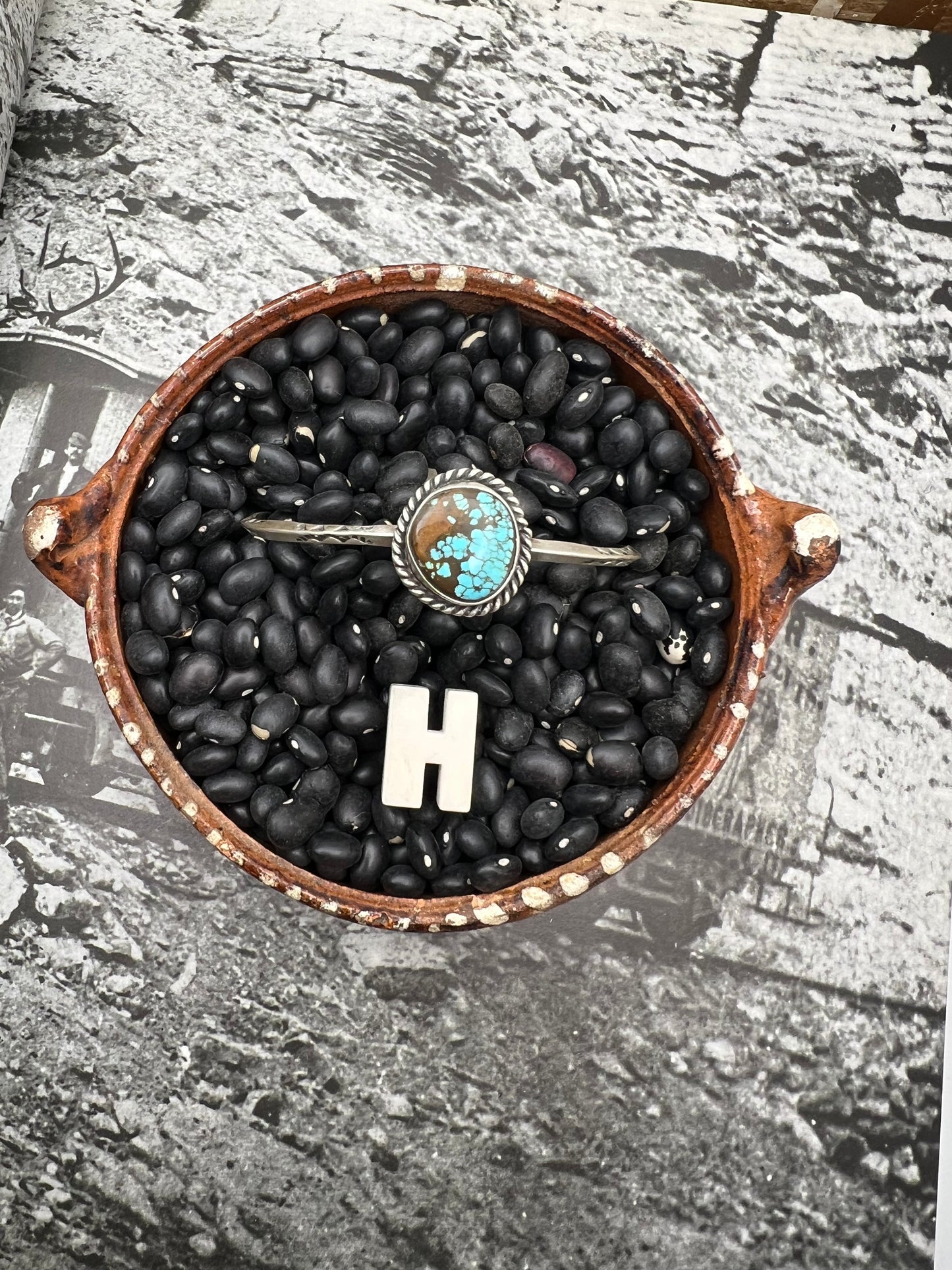 Turquoise Stamped Cuff