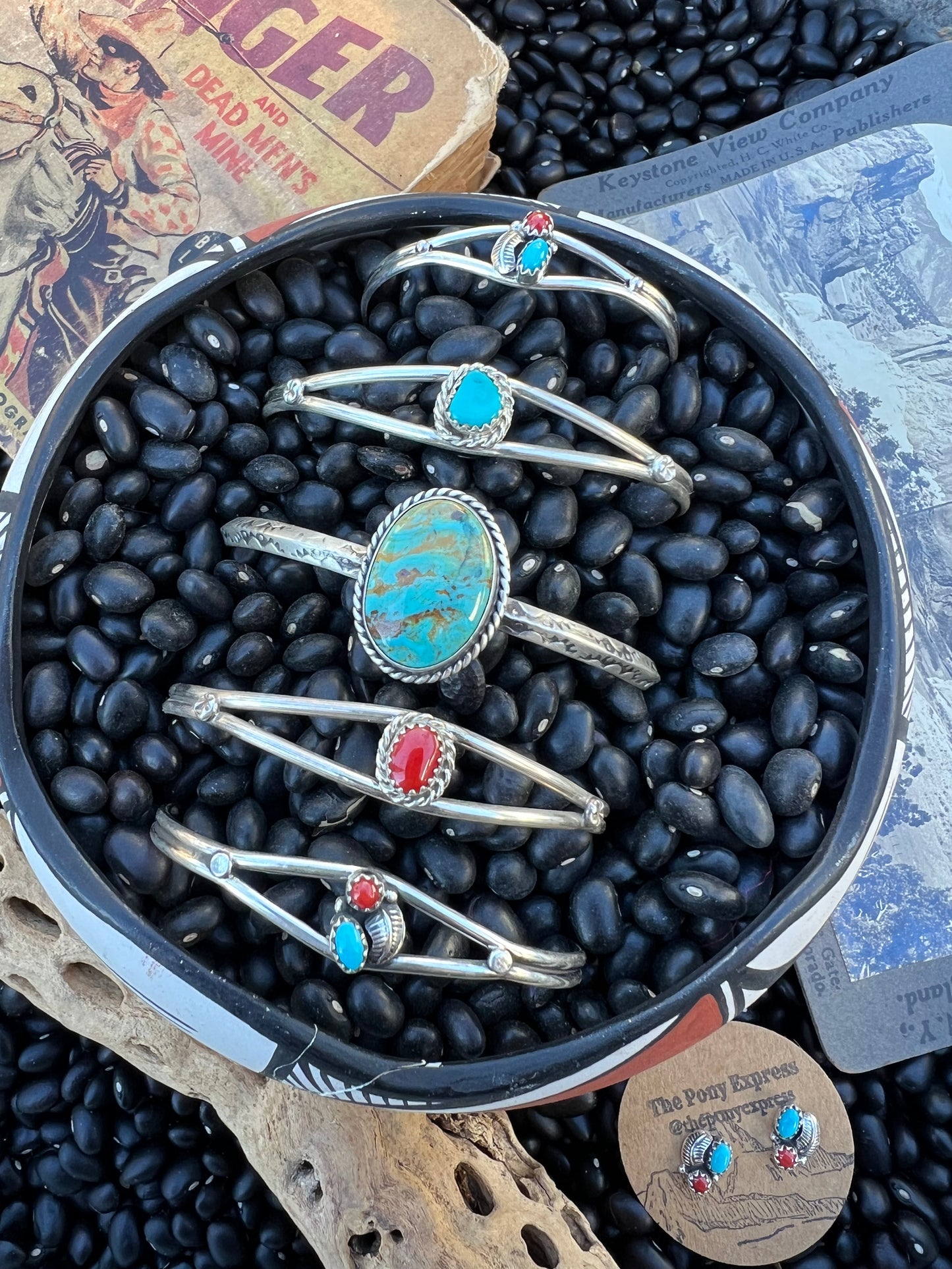 Turquoise Stamped Cuff