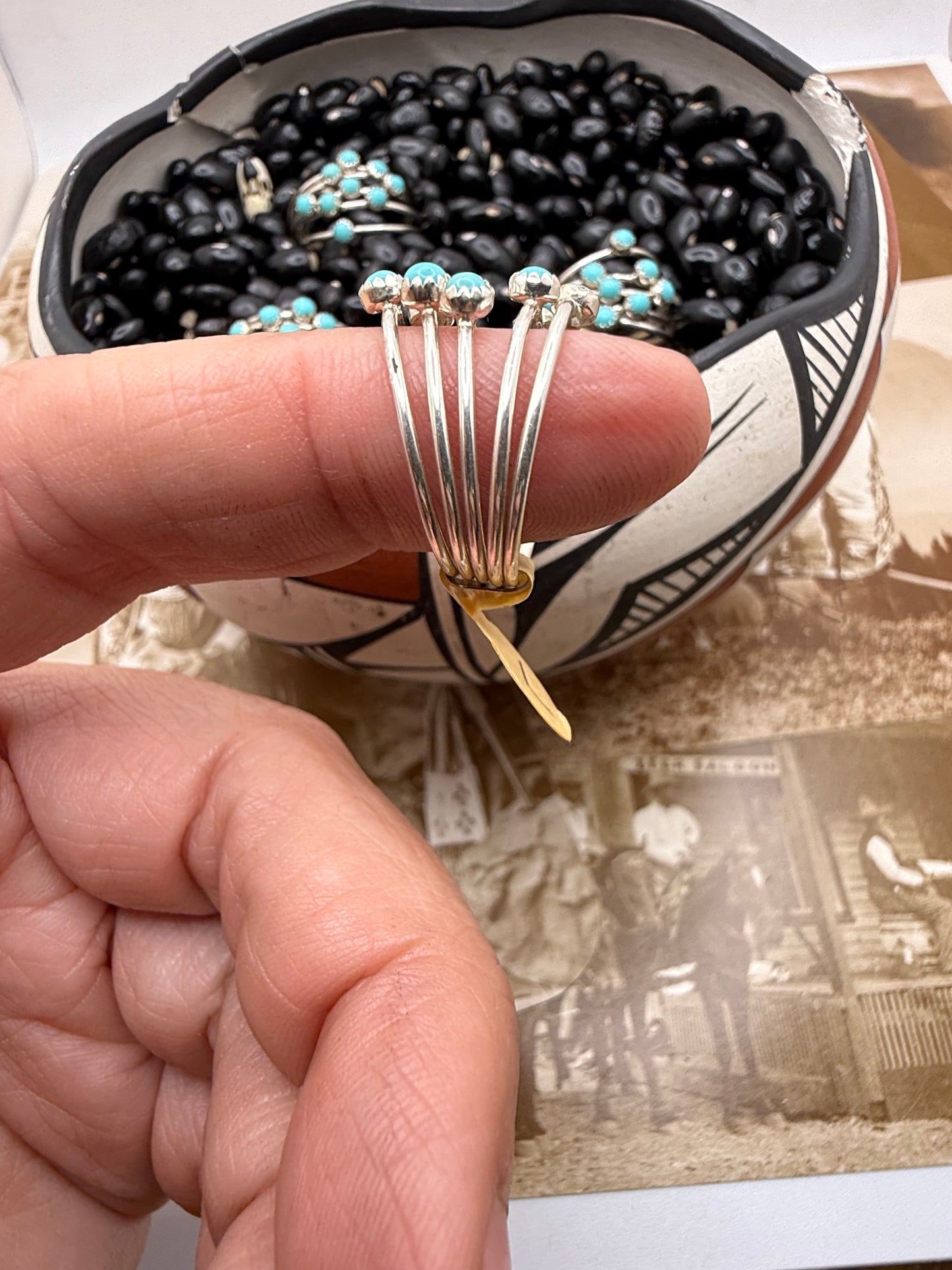5 Turquoise Band Ring