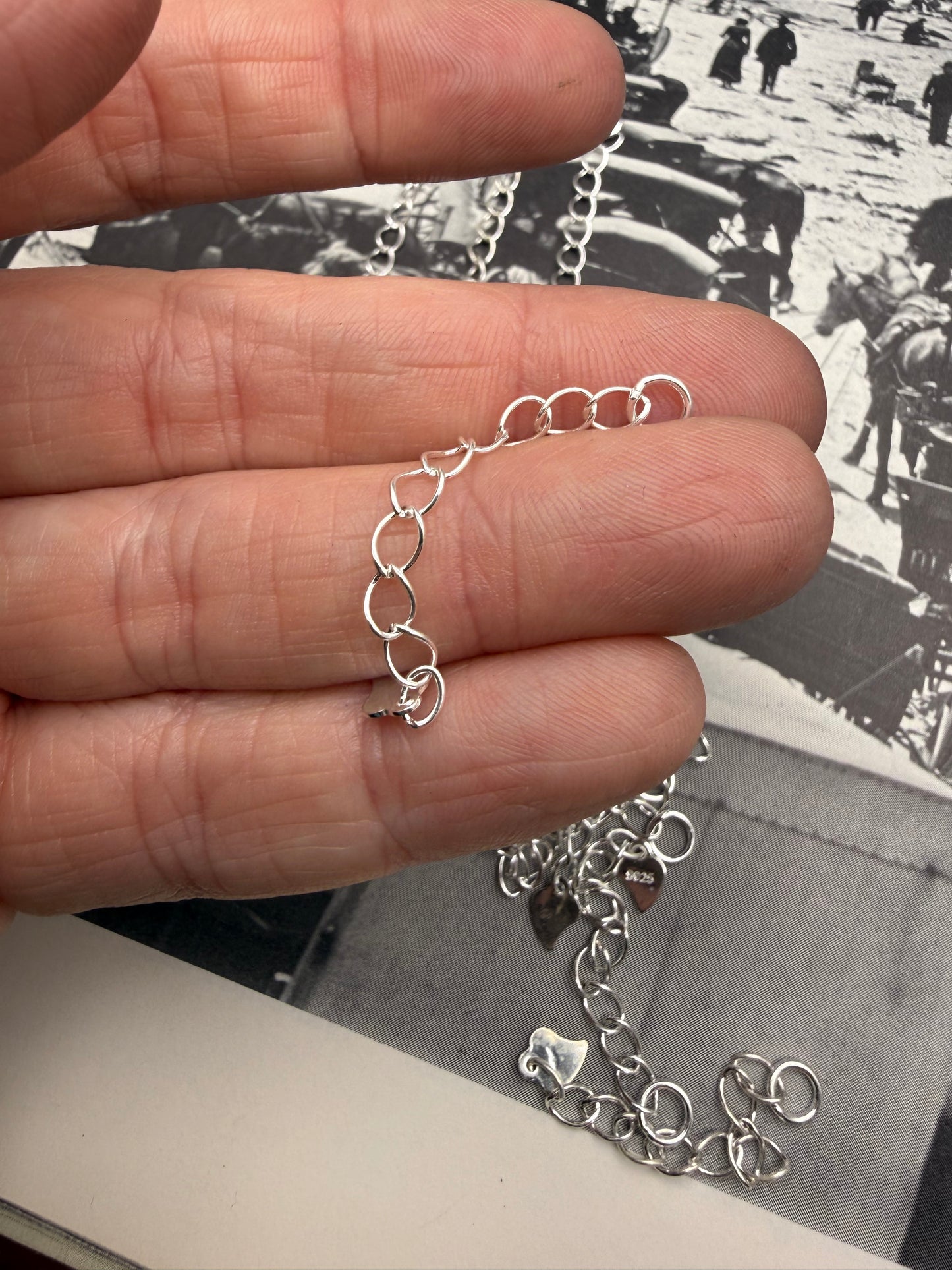 Sterling Silver Heart Extension Chain 1.7 inches