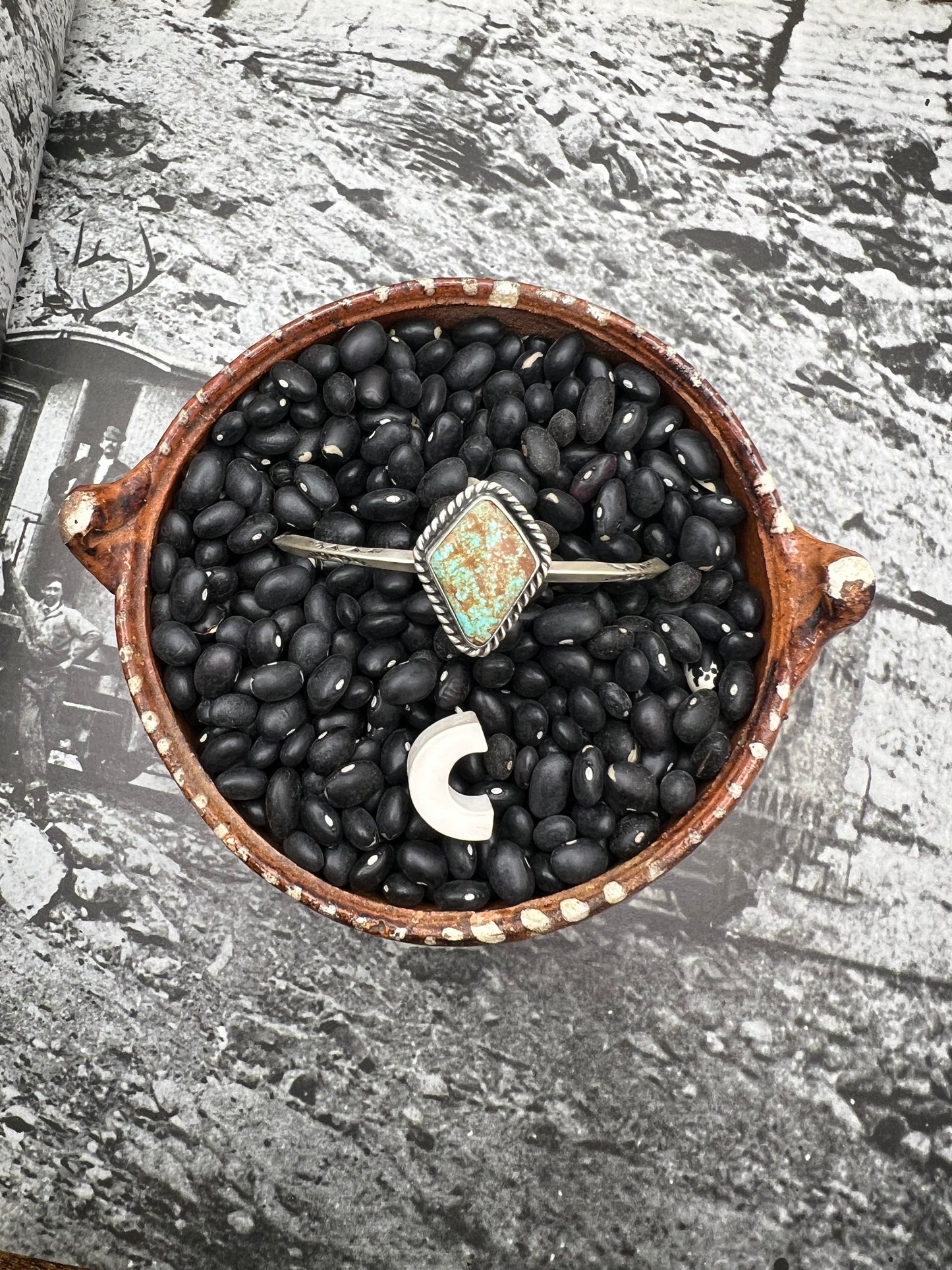 Turquoise Stamped Cuff