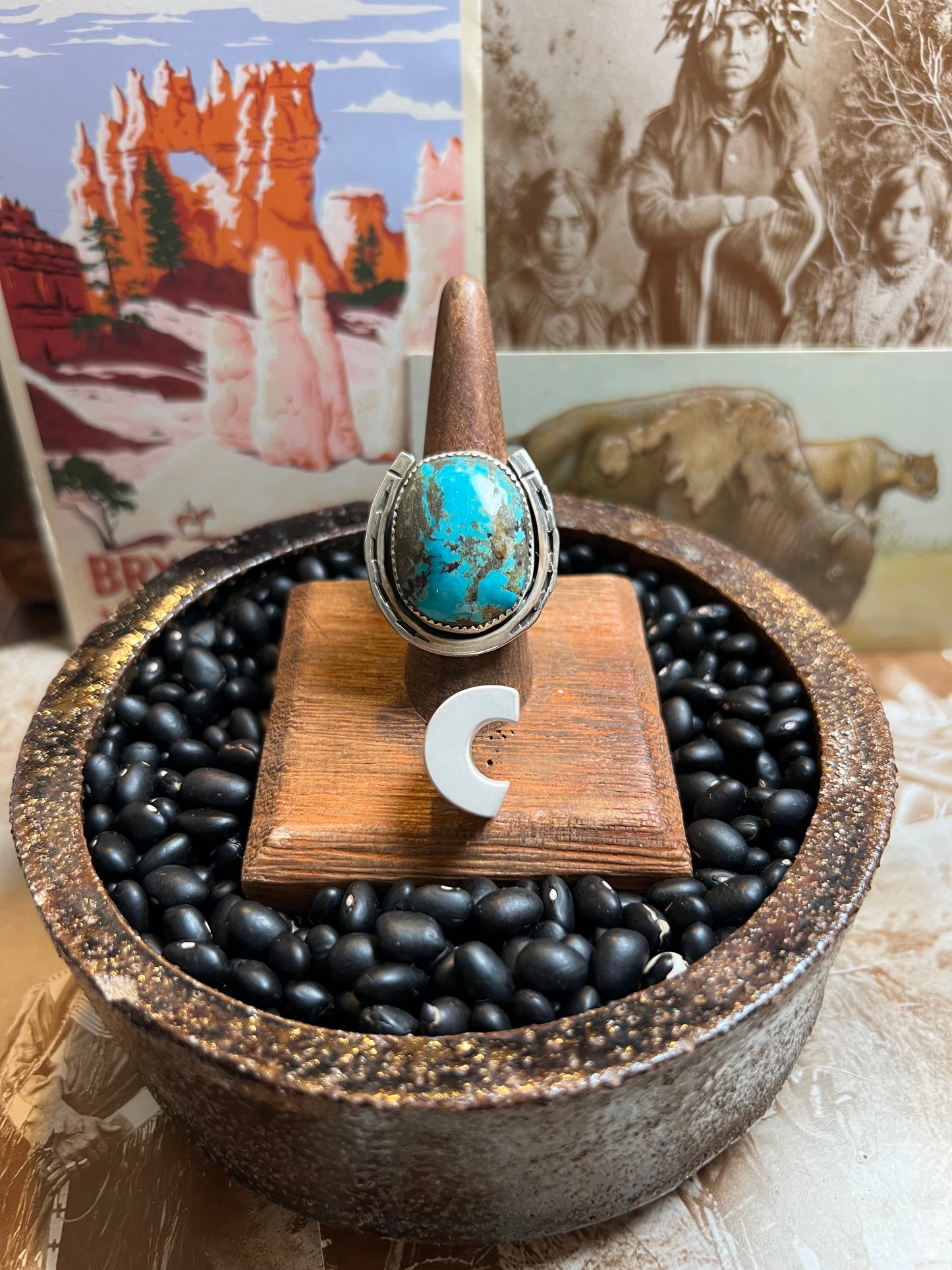 Turquoise HorseShoe Ring