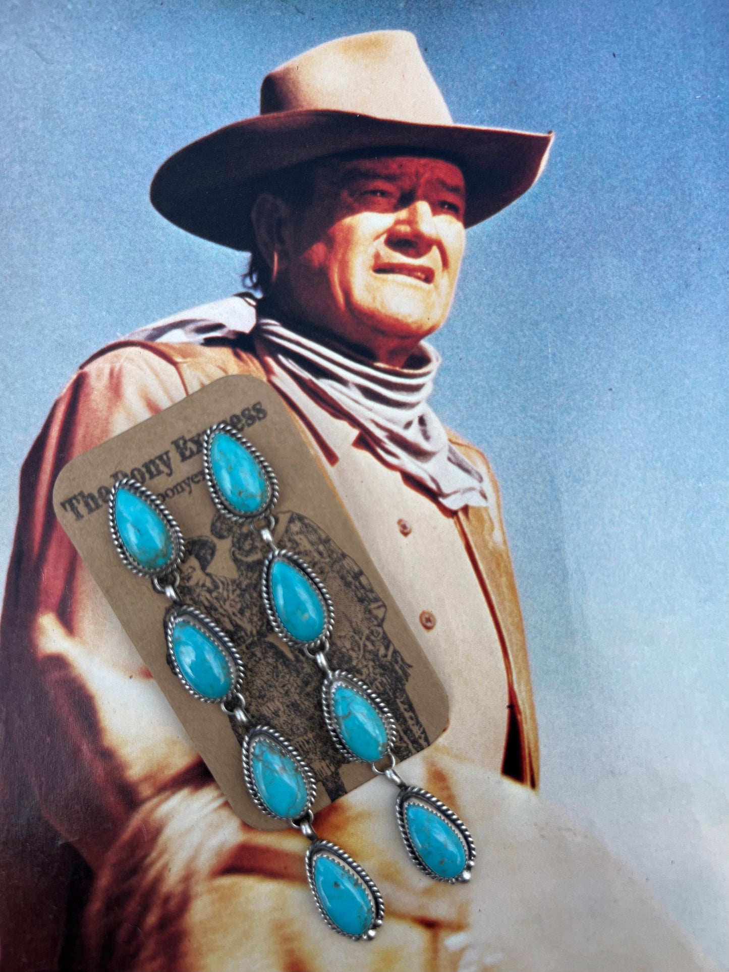 Turquoise 4 Tear Drop Earring