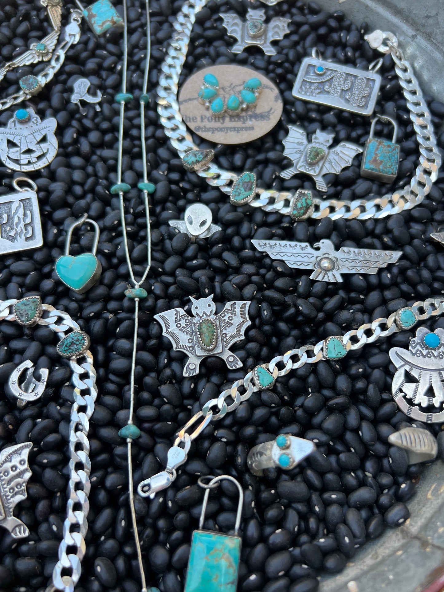 Turquoise Bat Pendant