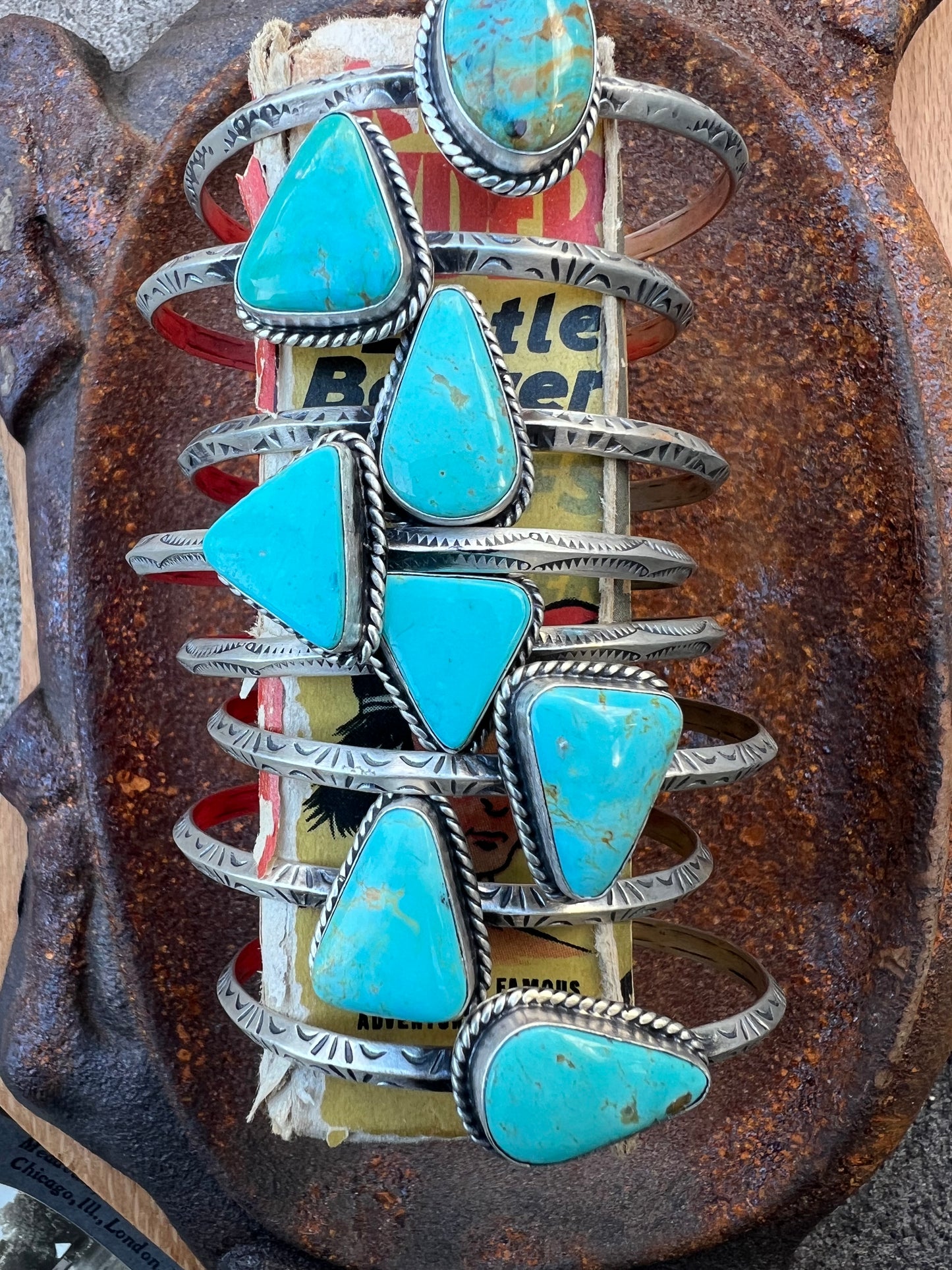 Turquoise Stamped Cuff