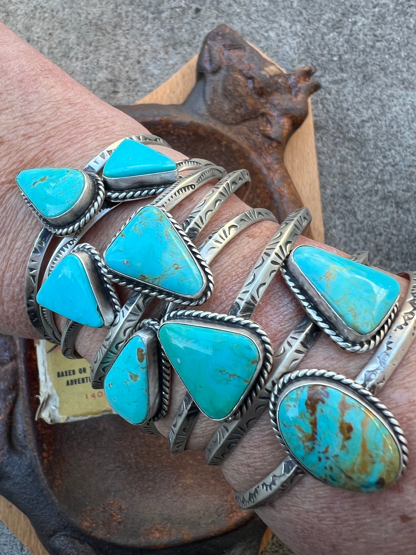 Turquoise Stamped Cuff