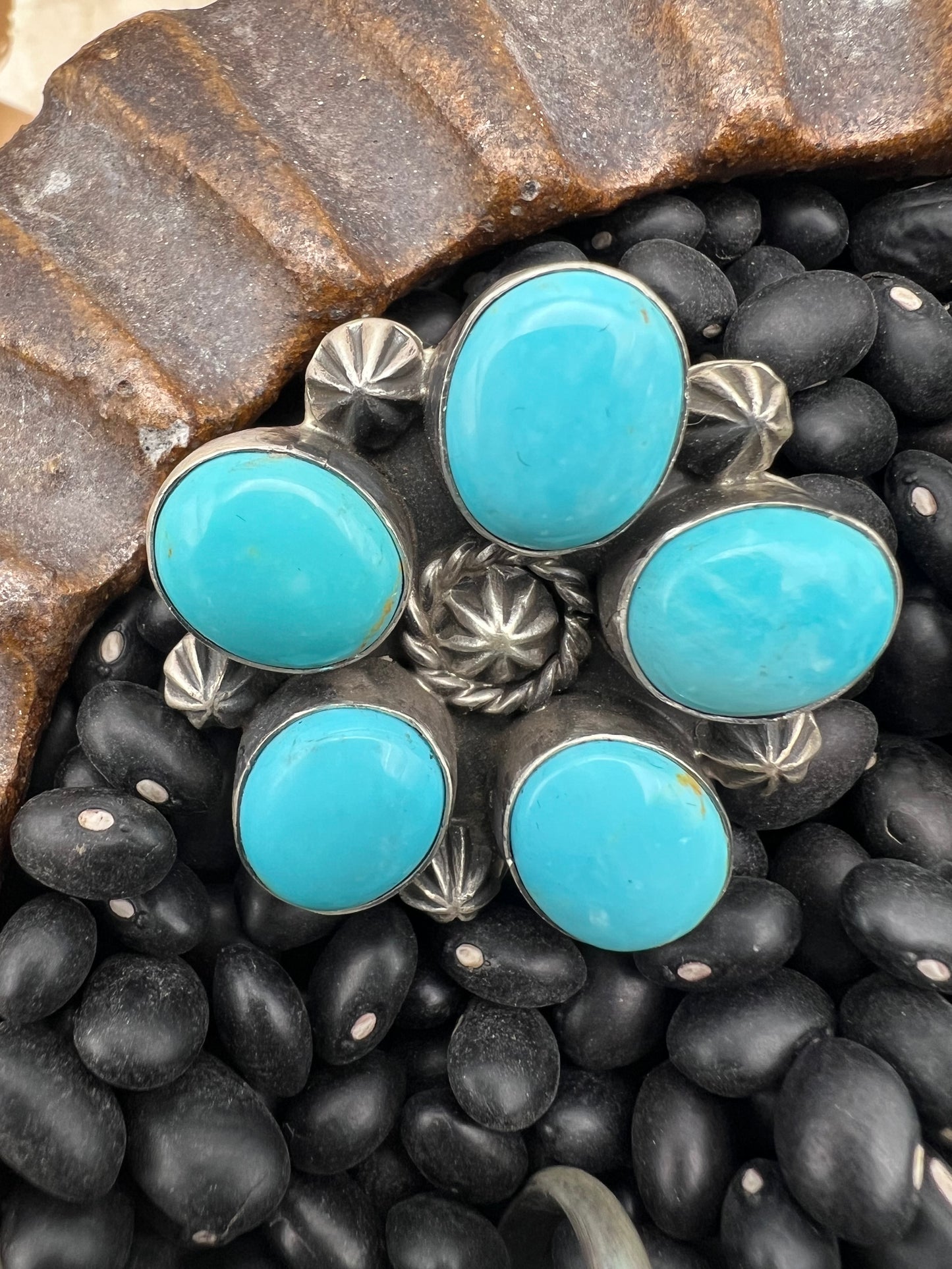 Sunflower Kingman Turquoise Ring