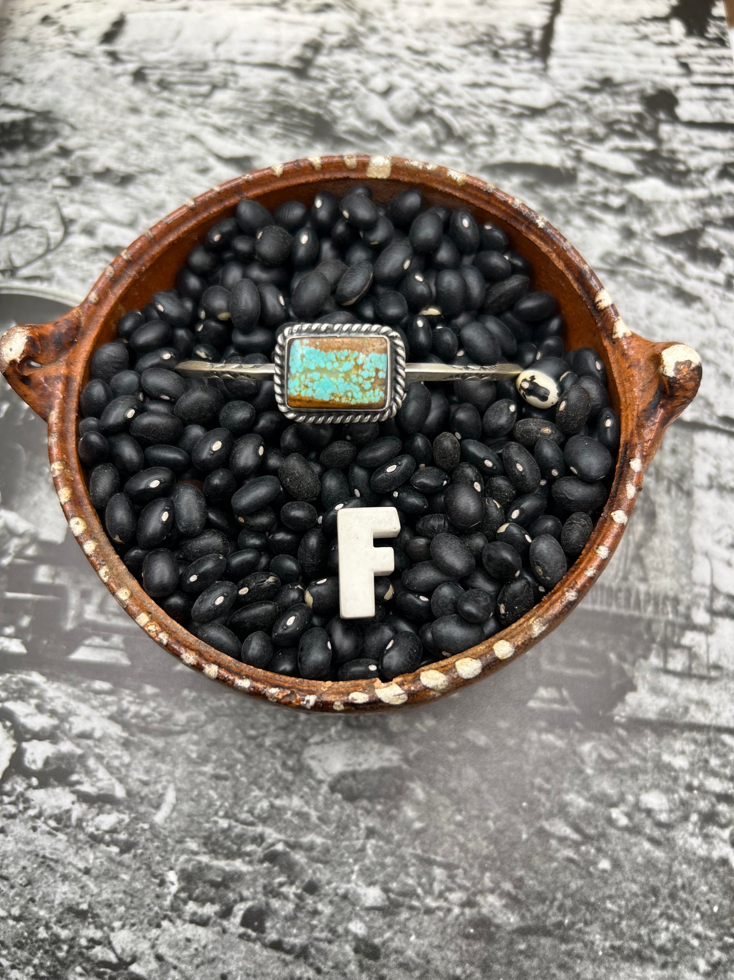 Turquoise Stamped Cuff