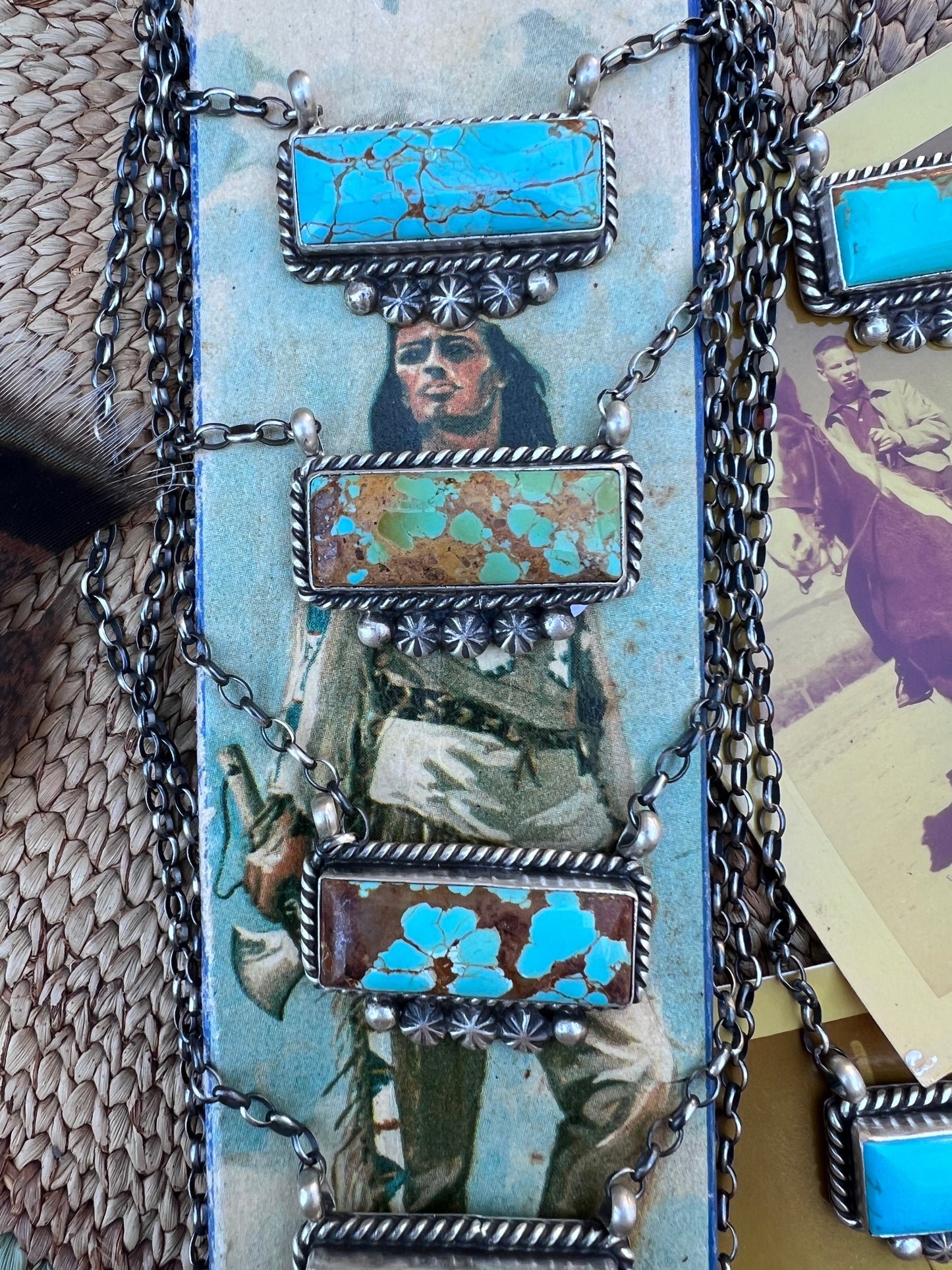 Turquoise Fancy Bar Necklace