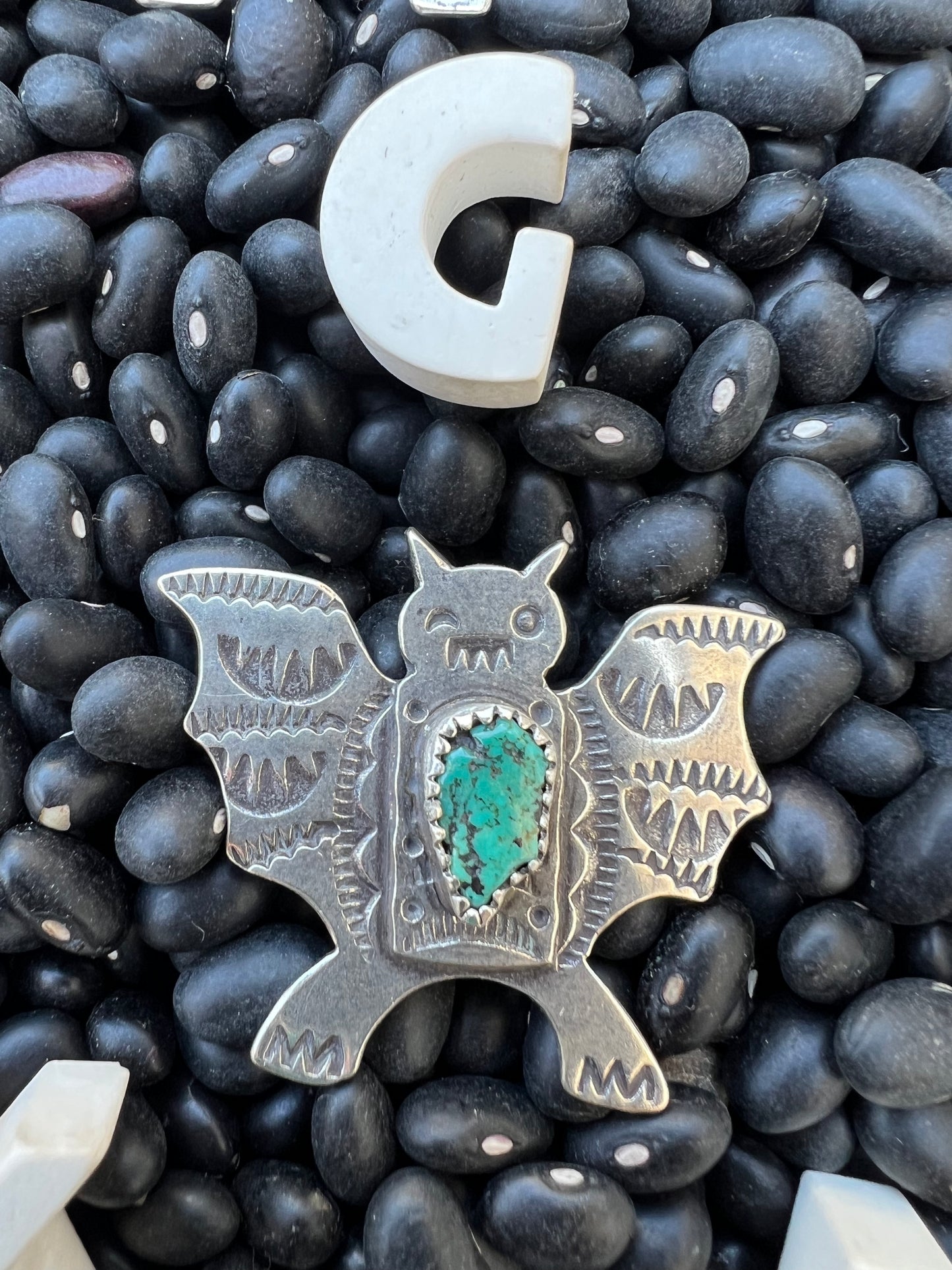 Turquoise Bat Pendant