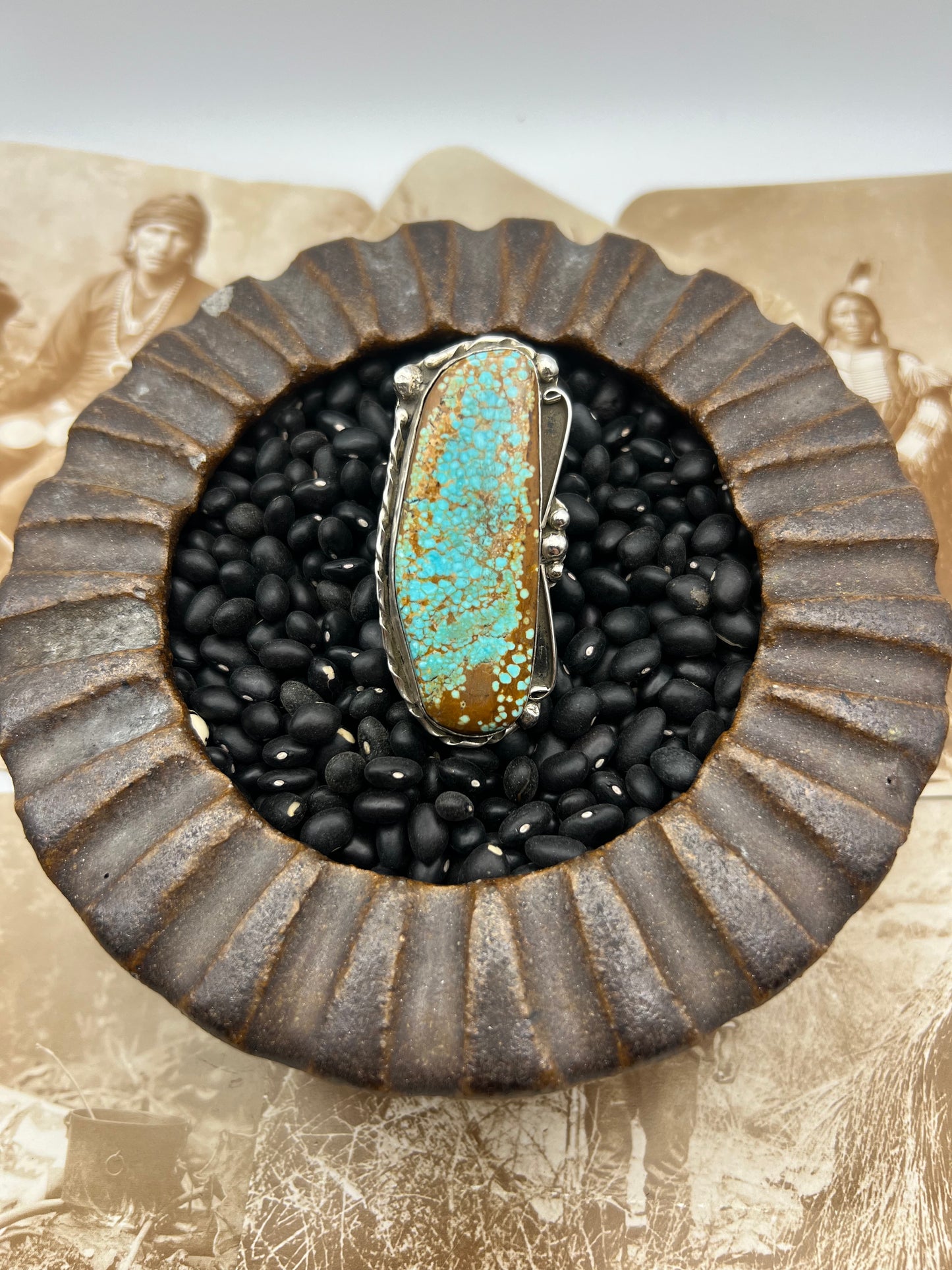 Large Turquoise Ring size 9 FG