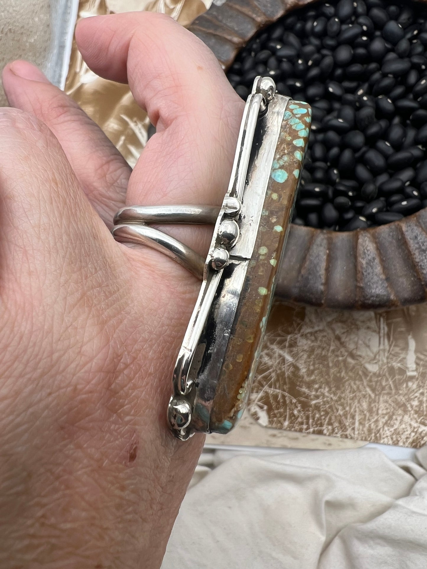 Large Turquoise Ring size 9 FG