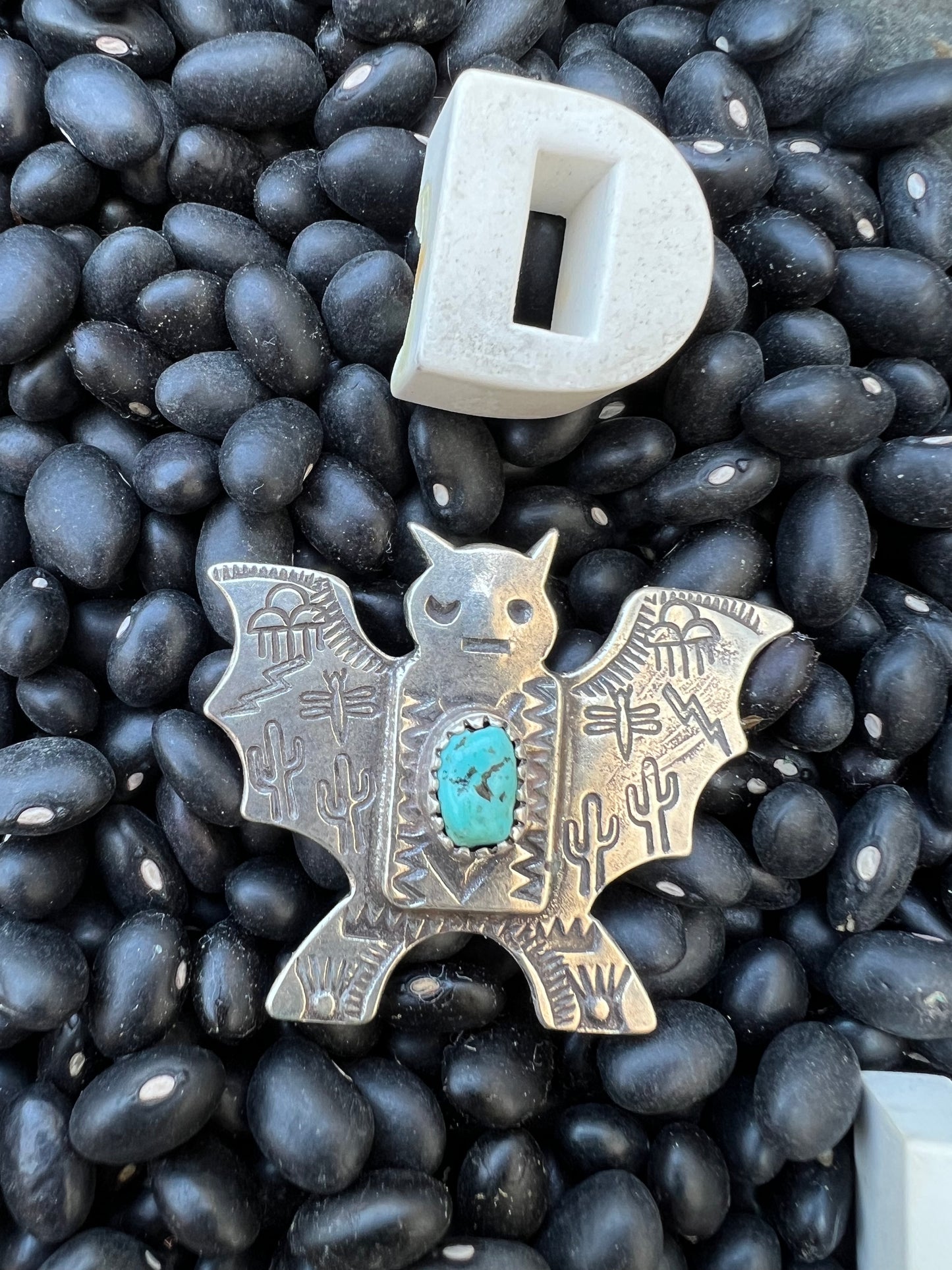 Turquoise Bat Pendant