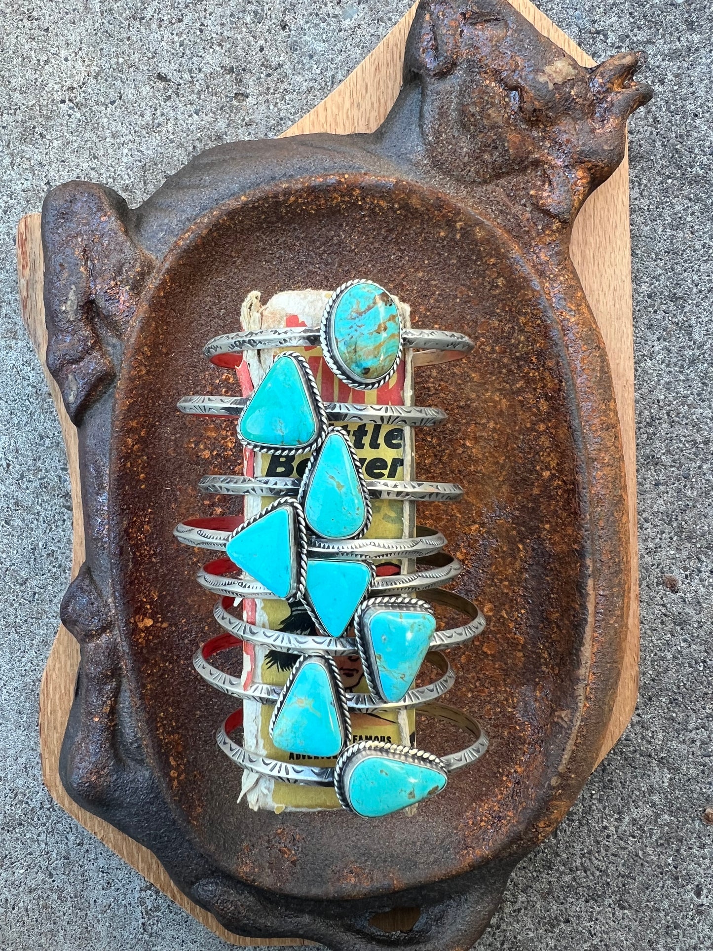 Turquoise Stamped Cuff