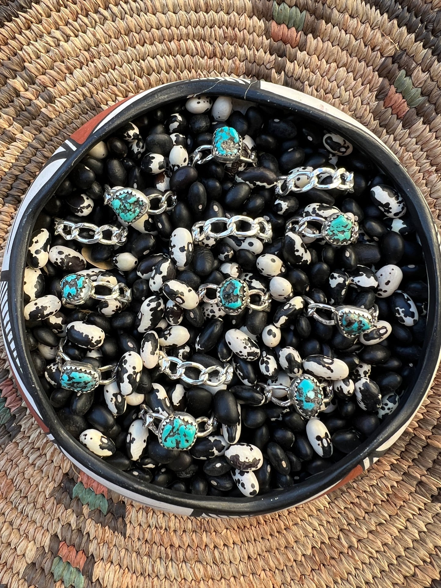 Turquoise Chain Link Ring