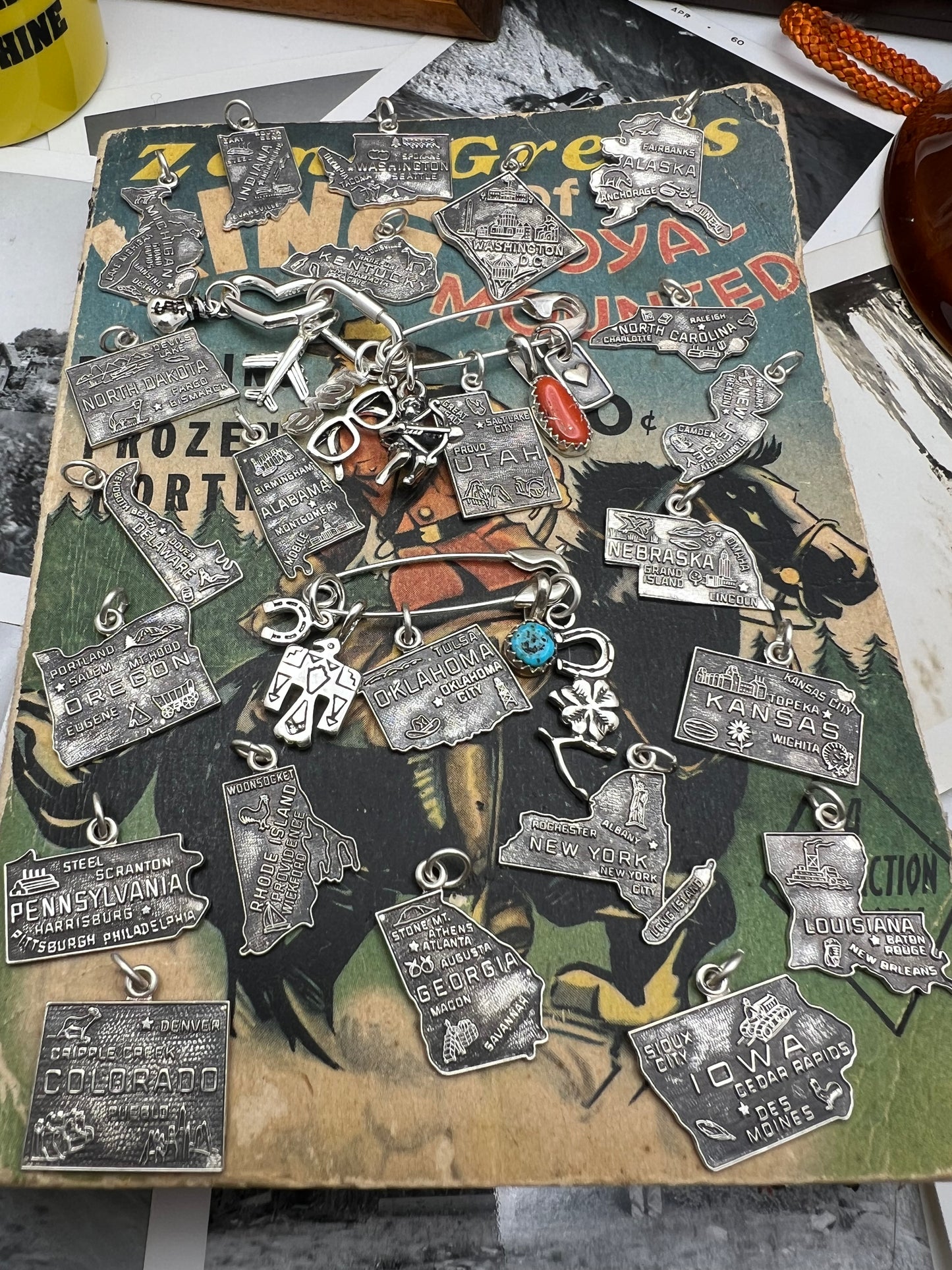 Vintage 1960’s Sterling State Charms