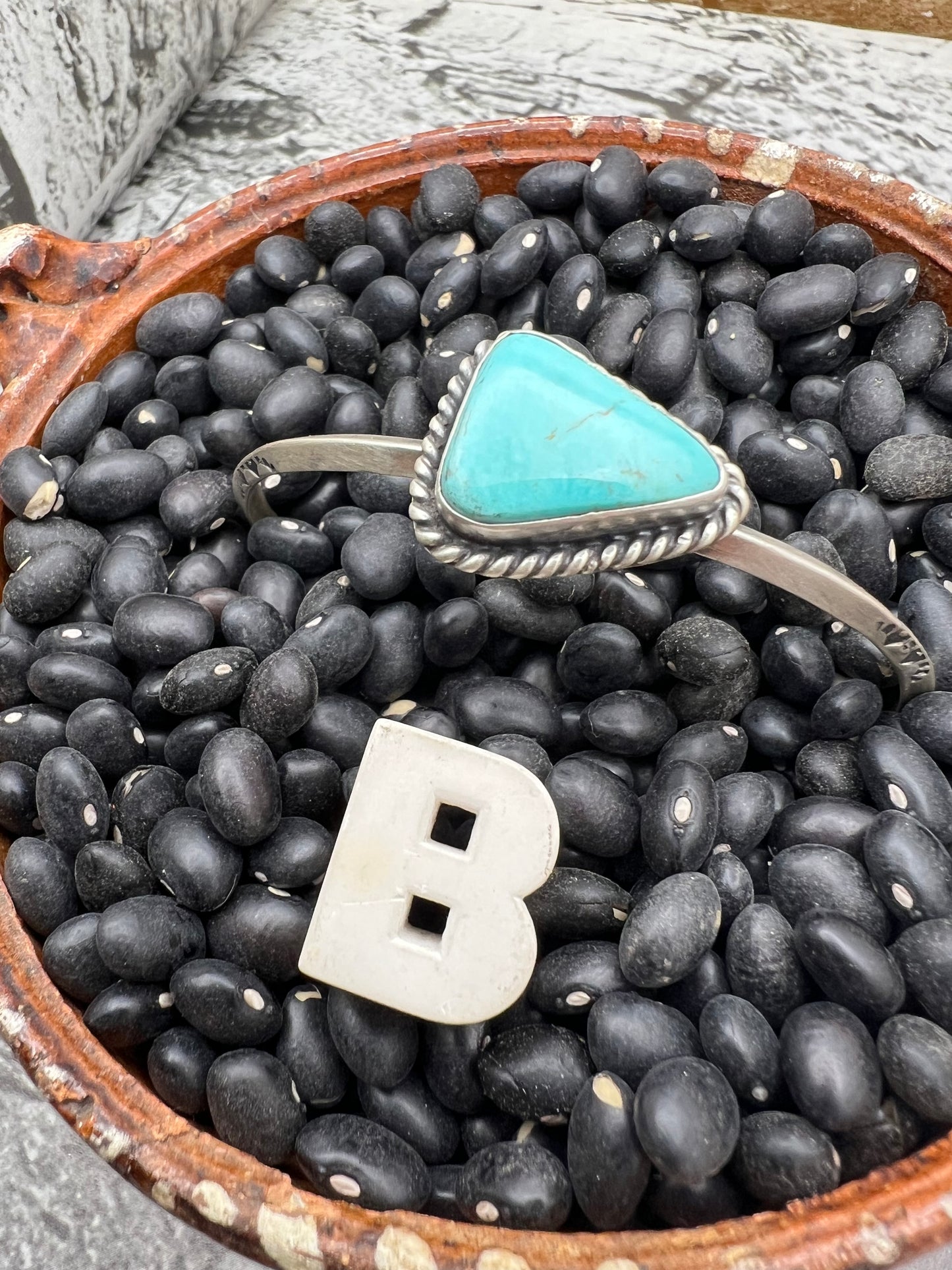 Turquoise Stamped Cuff