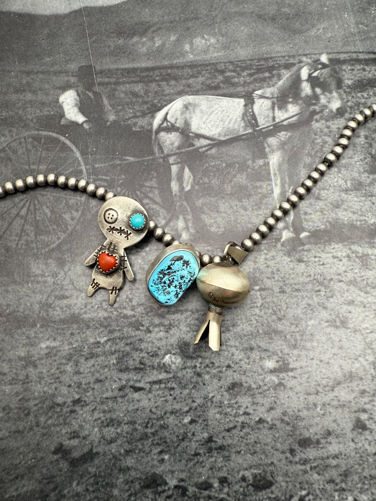 Turquoise Nugget Pendant on Hook