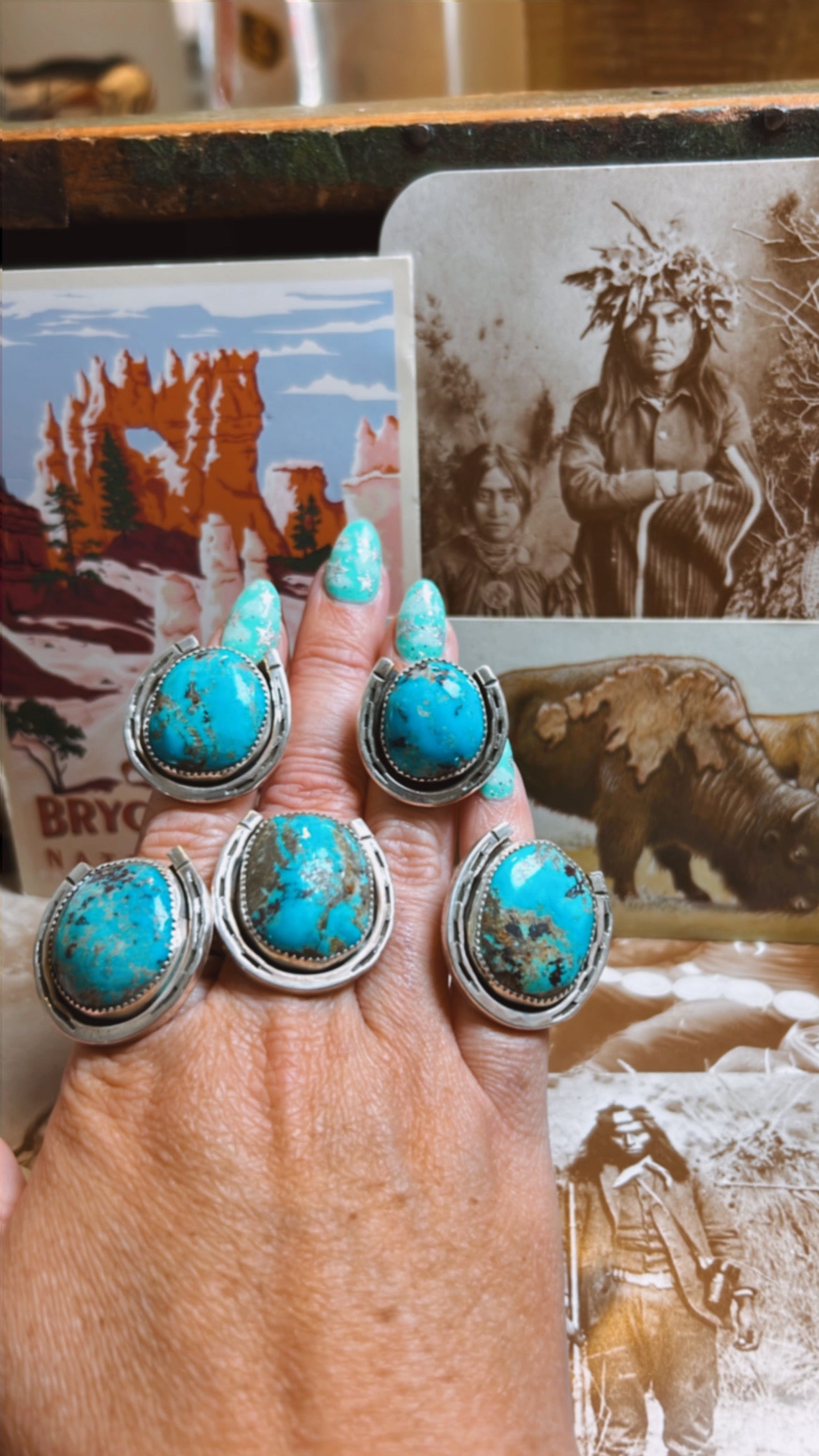 Turquoise HorseShoe Ring