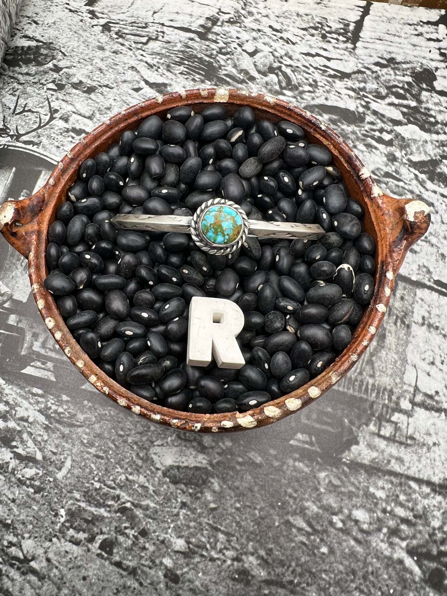 Turquoise Stamped Cuff