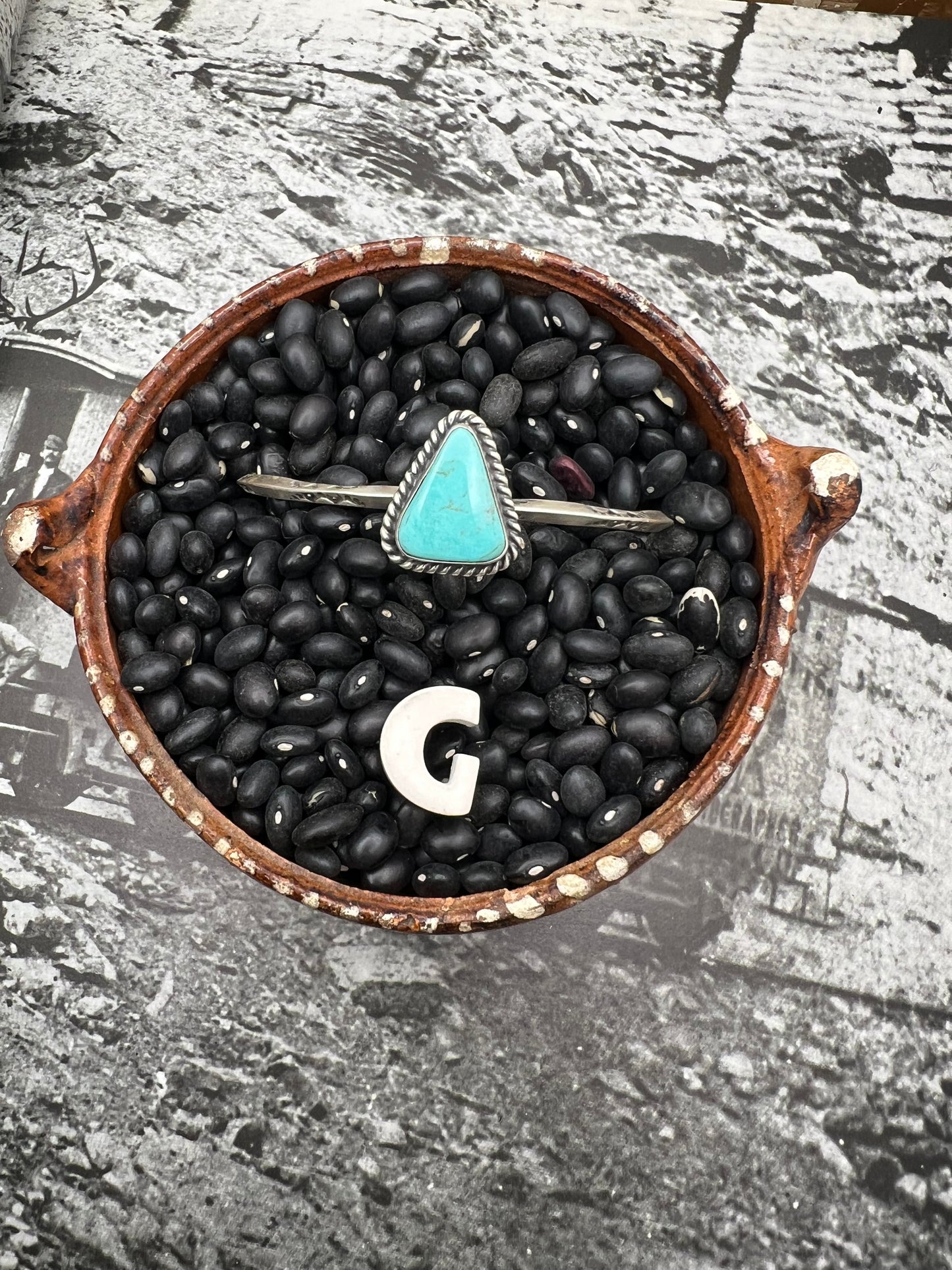 Turquoise Stamped Cuff