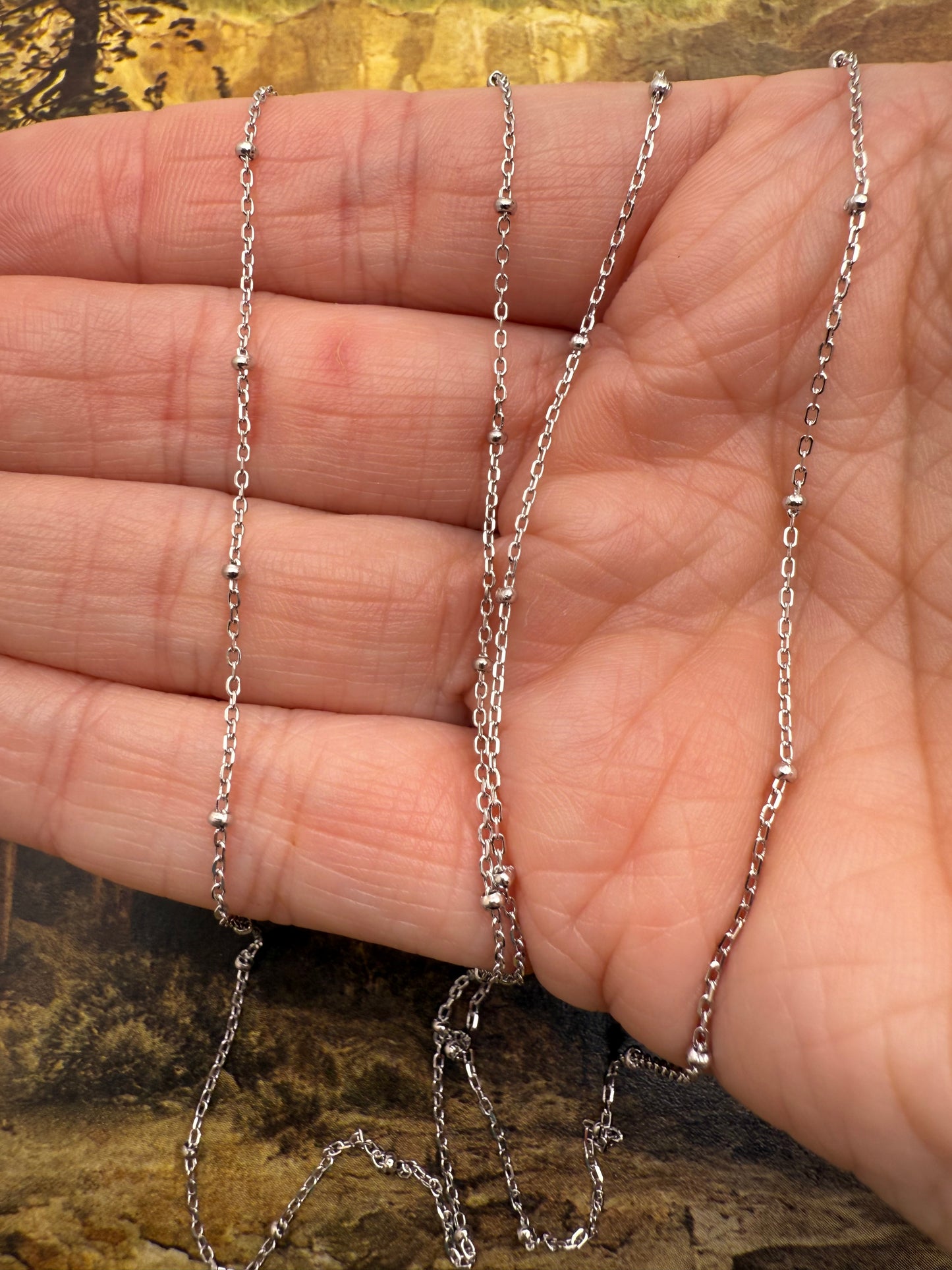 Sterling Silver Satellite Chain