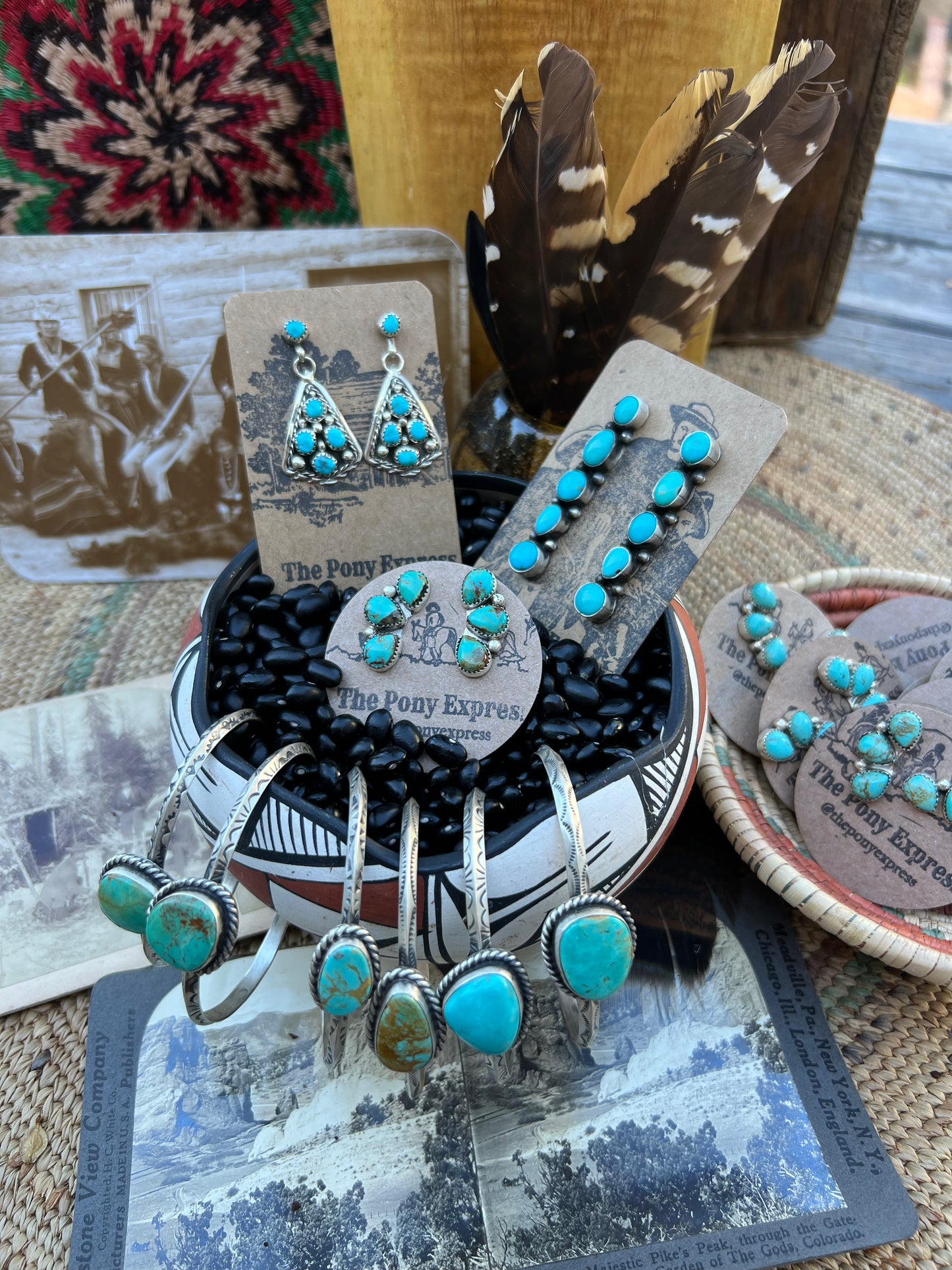 Turquoise Stamped Cuff