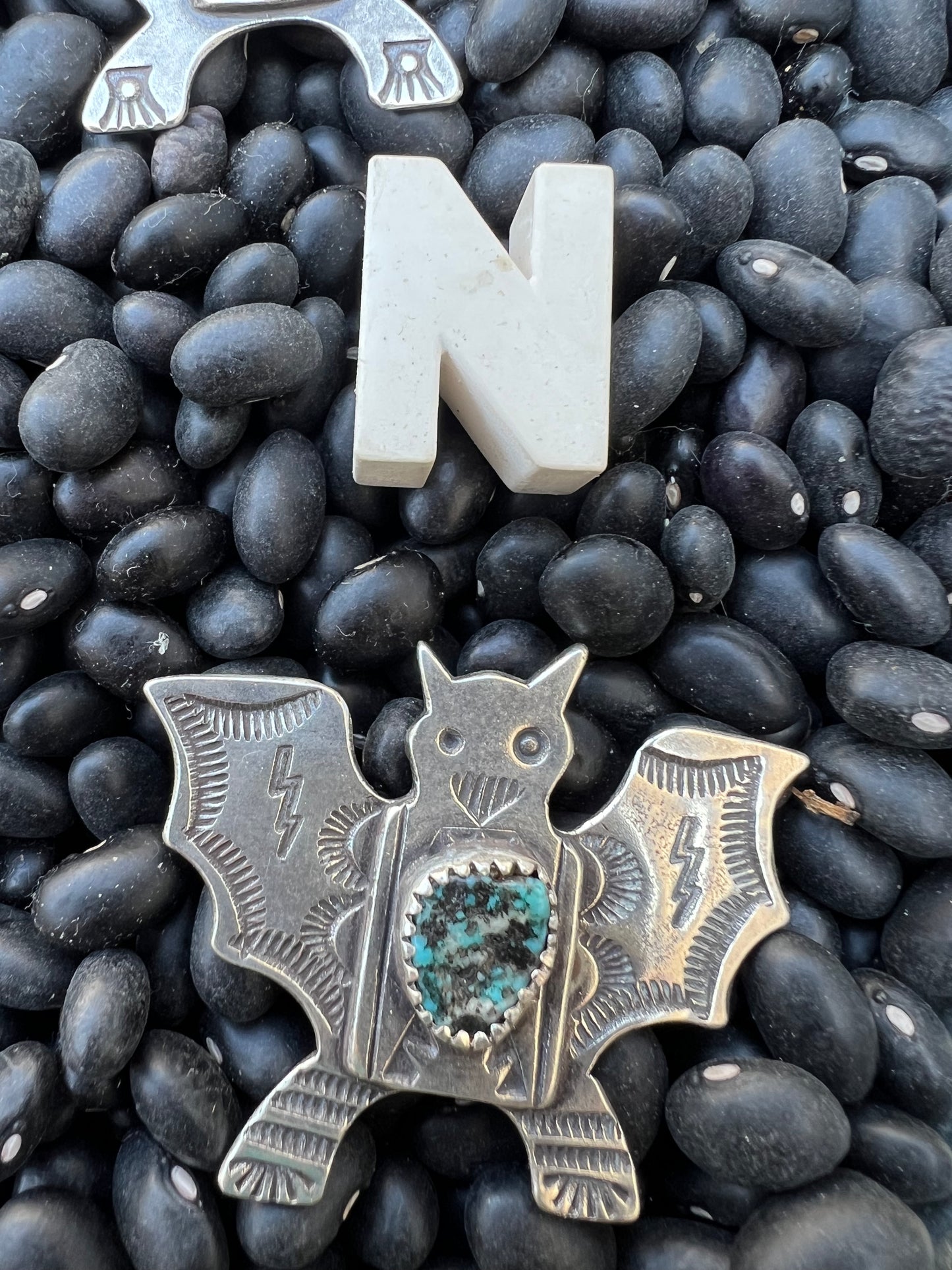 Turquoise Bat Pendant