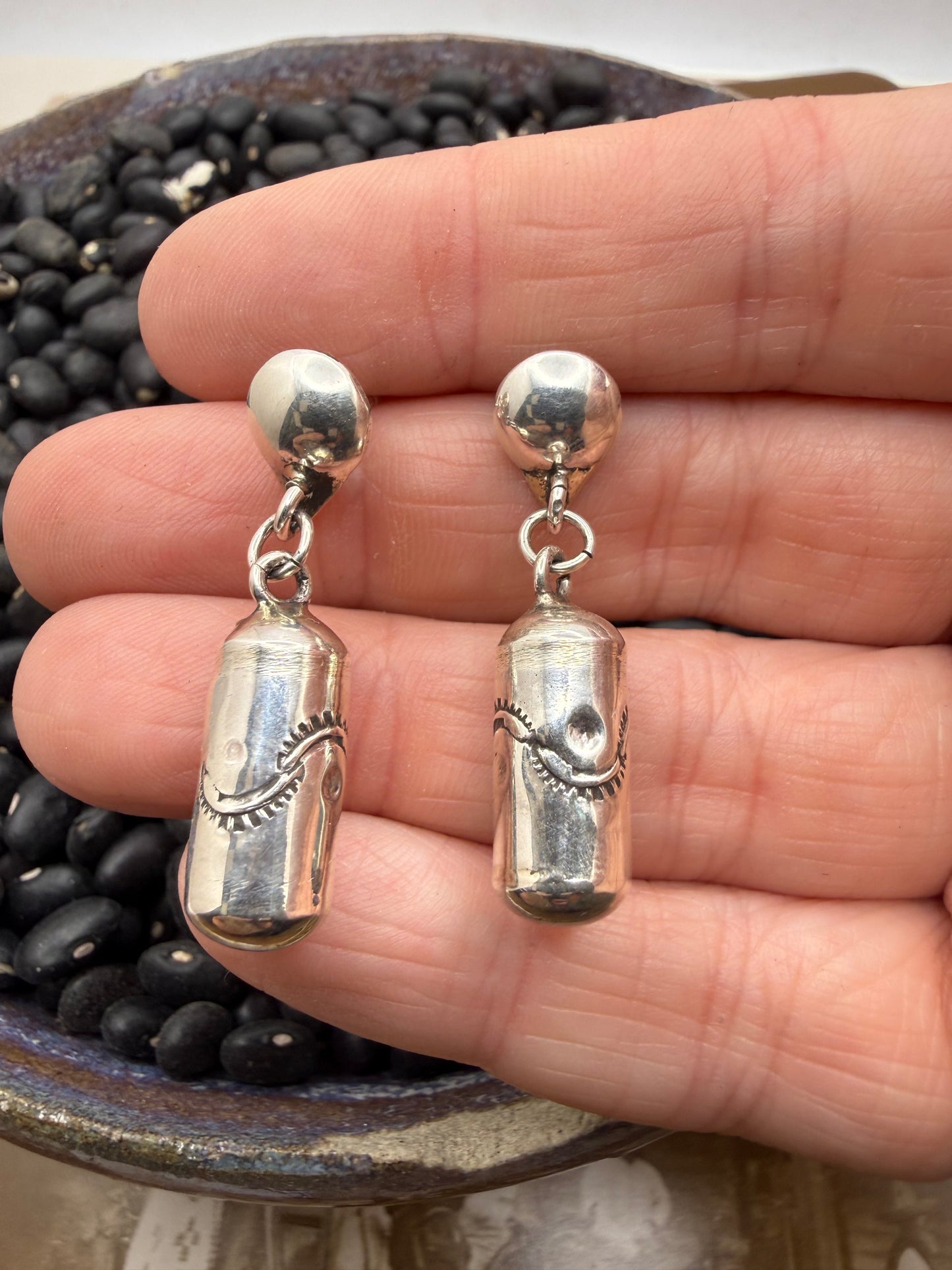 Handmade Navajo Pearl Earrings