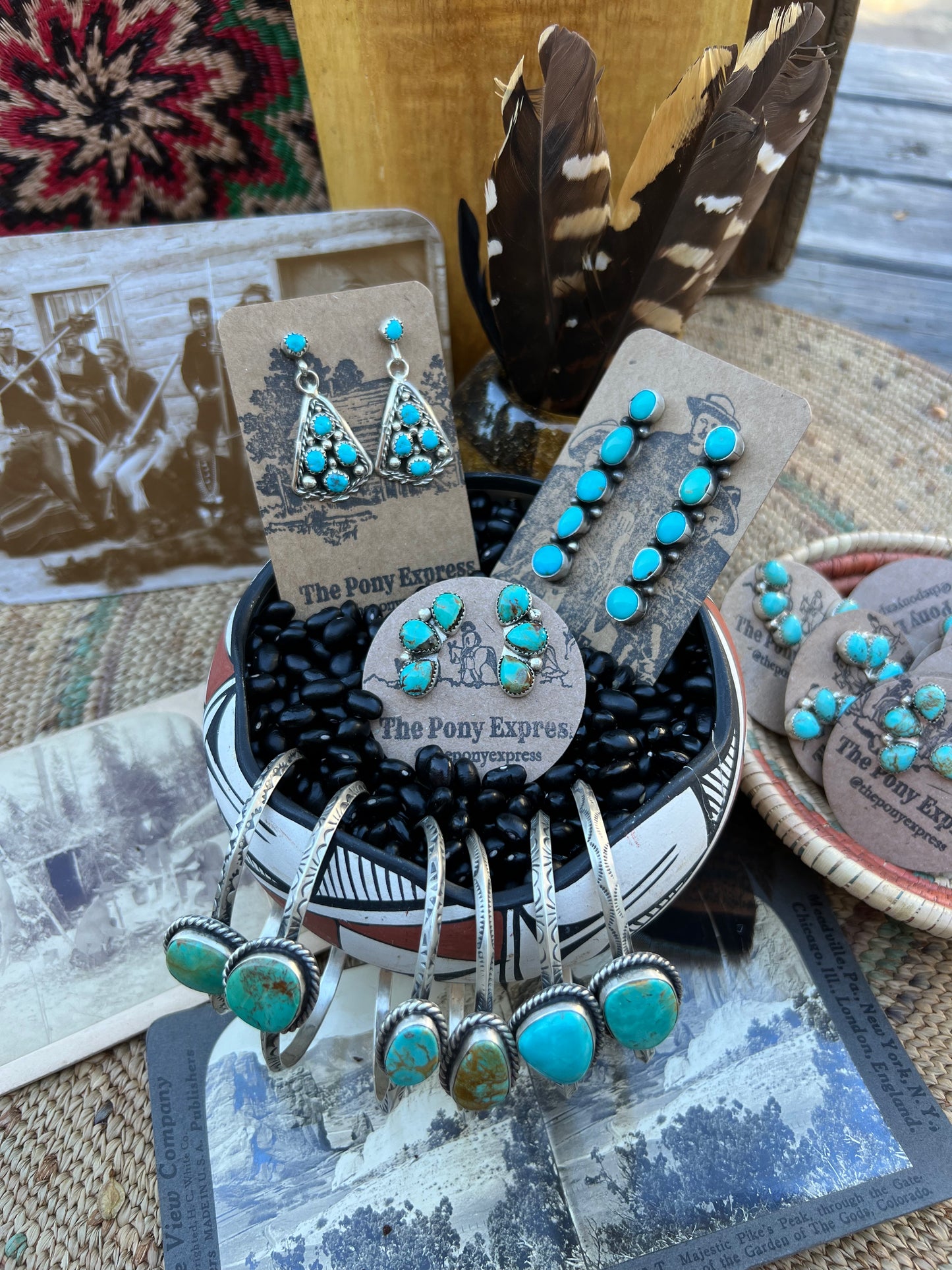 Turquoise Stamped Cuff