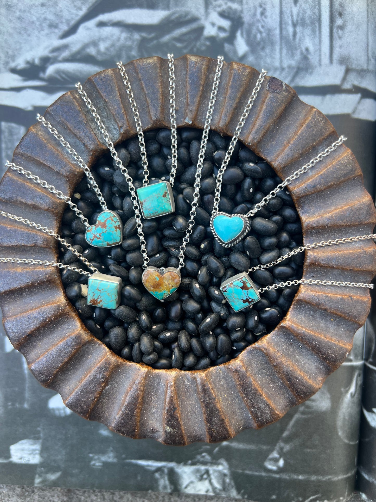 Turquoise Floating Heart Necklace