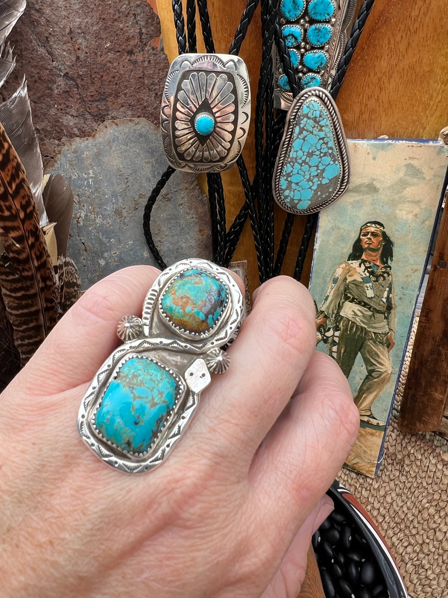 Large Turquoise Snake Ring