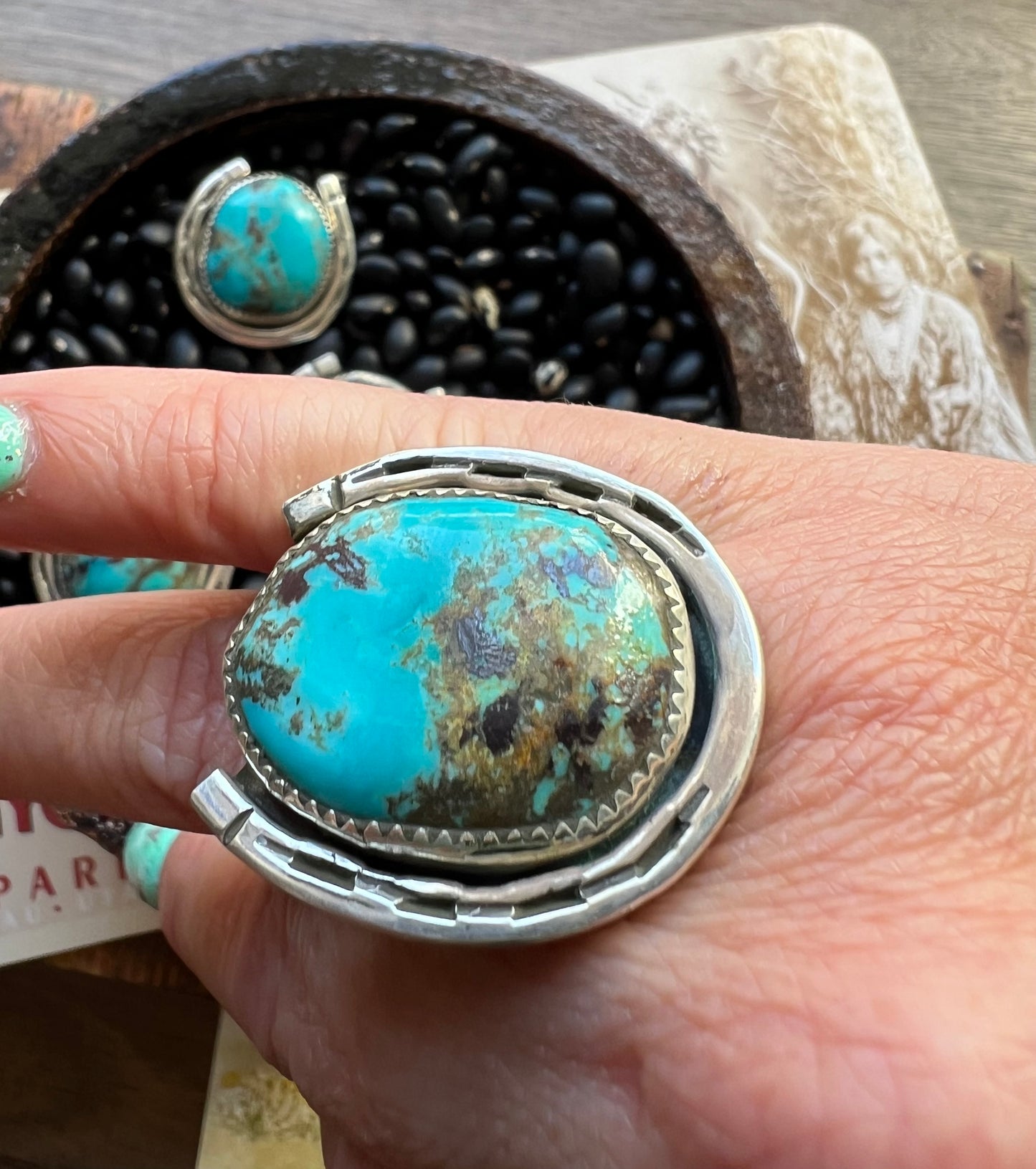 Turquoise HorseShoe Ring