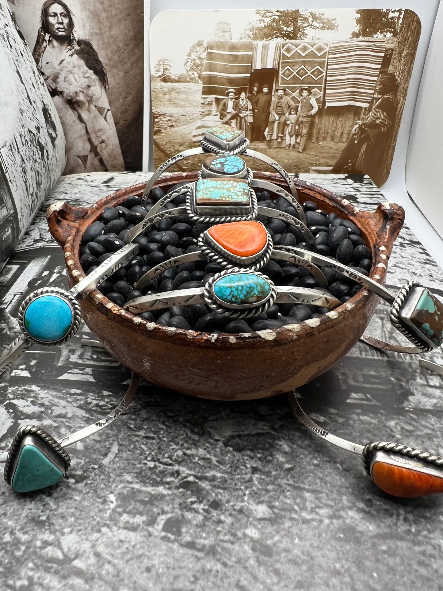 Turquoise Stamped Cuff