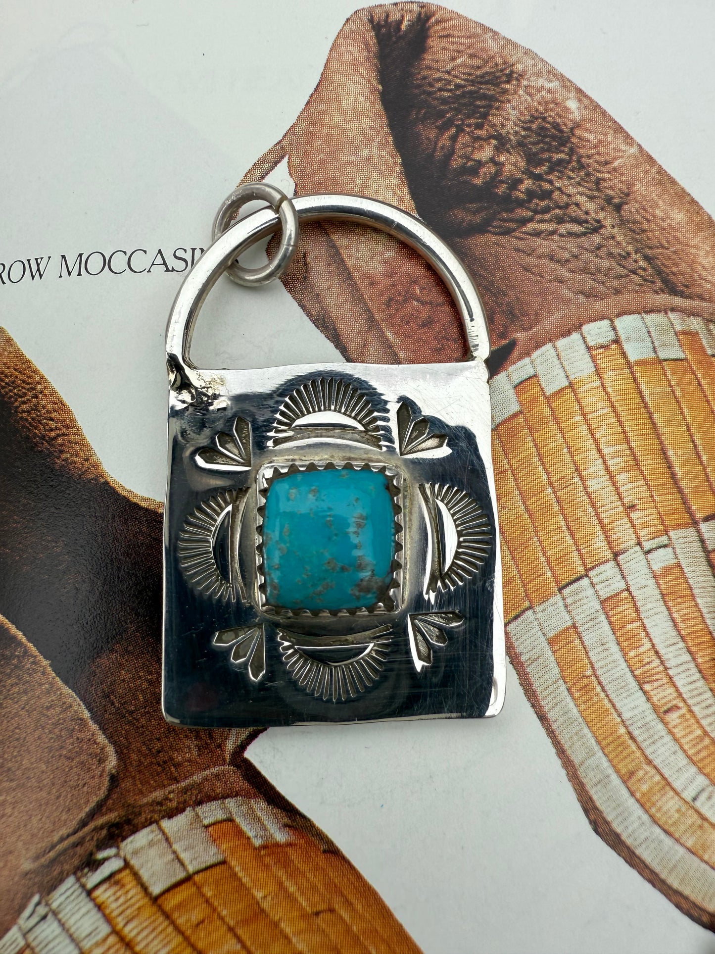 Handstamped Sterling Turquoise Locks