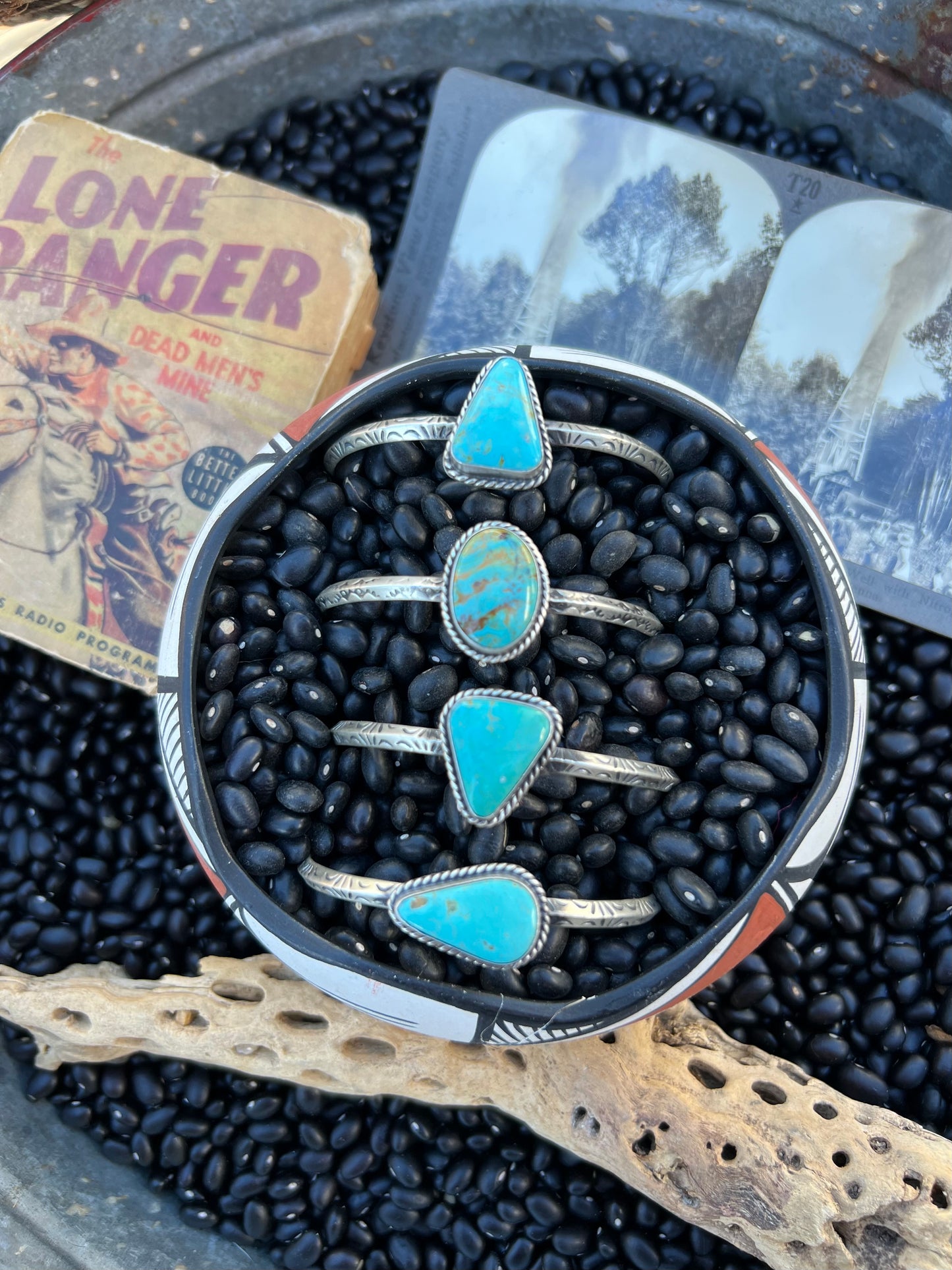 Turquoise Stamped Cuff