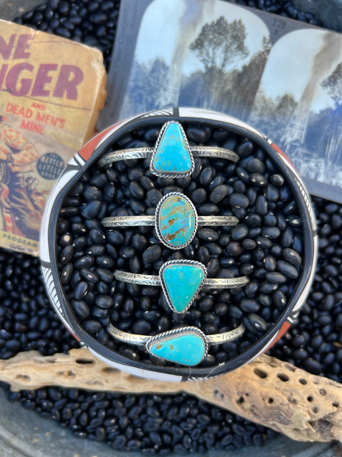 Turquoise Stamped Cuff
